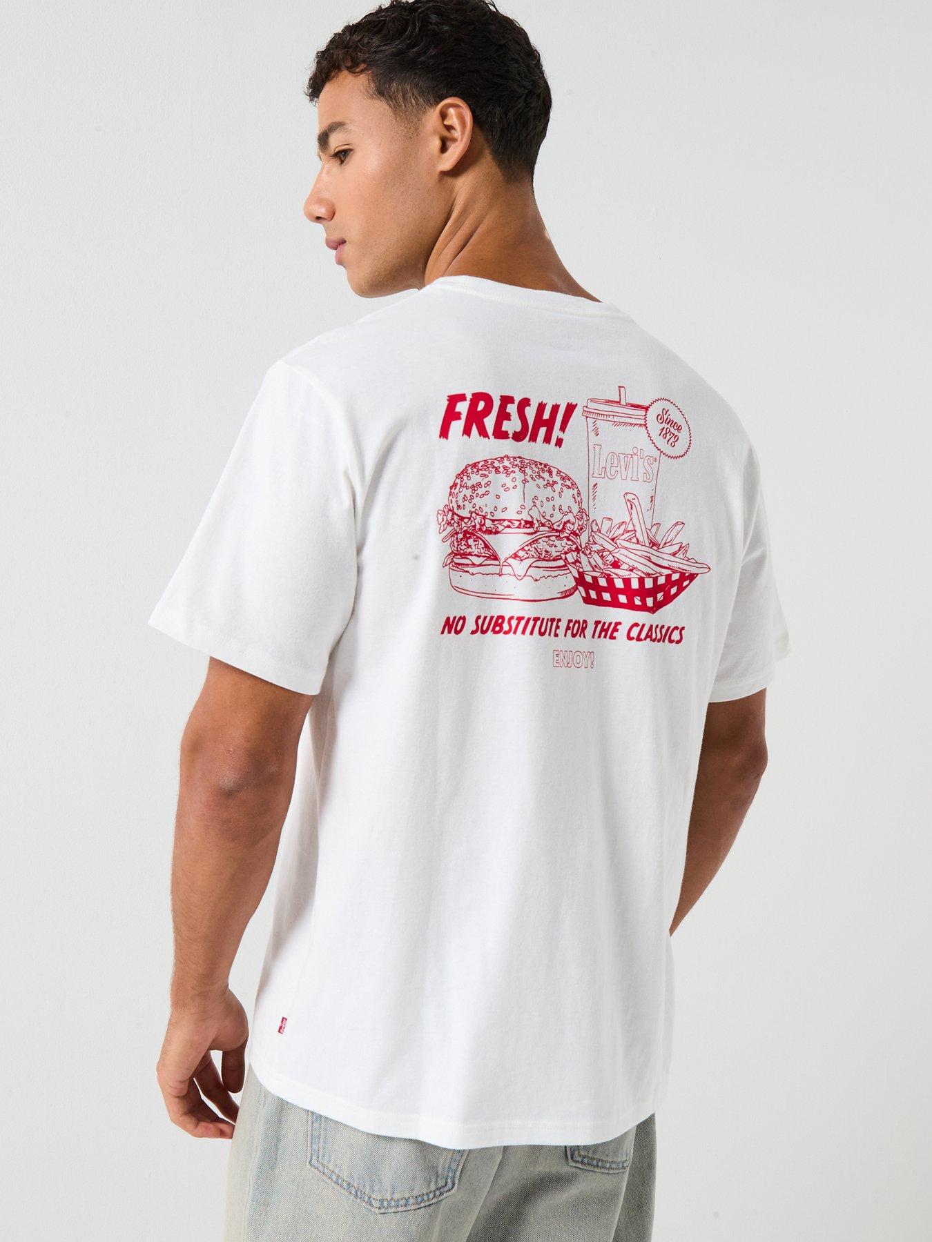 Levi's Food Classics Back Graphic Relaxed Fit T-Shirt, White, Size S, Men