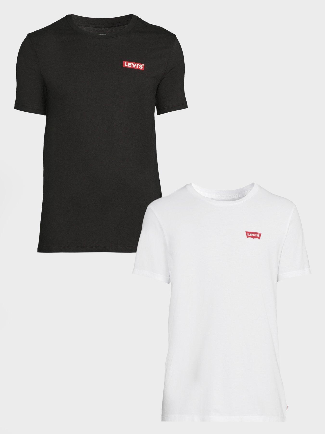 Levi's 2 Pack Logo Short Sleeve T-Shirt - Black/White