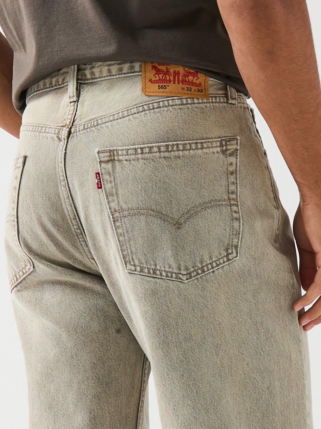 Image 4 of 6 of Levi's 565 Loose Straight Fit Jeans - Thats The Answer Over Dye Grey