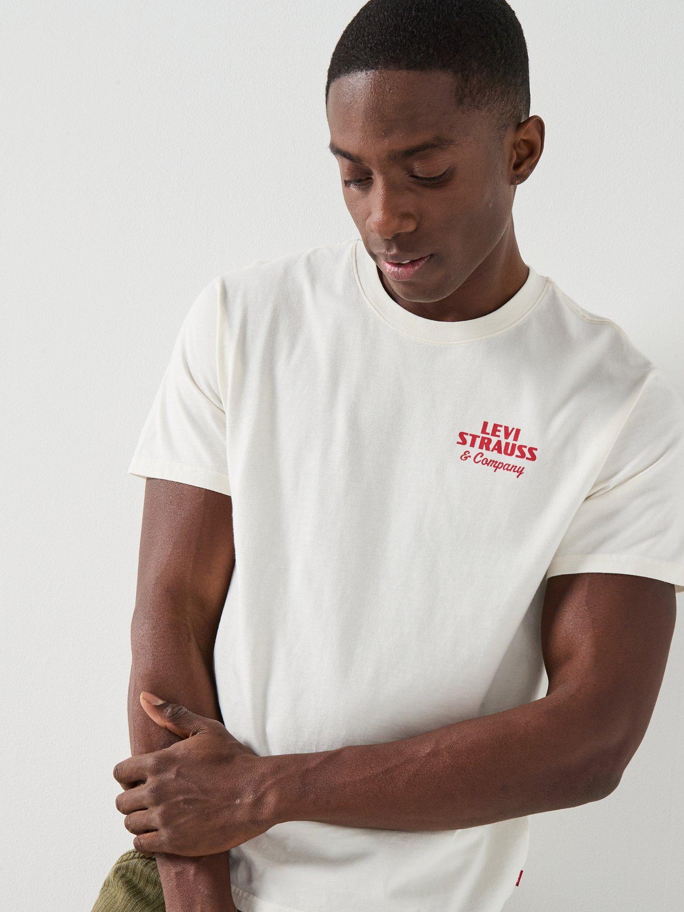 Image 6 of 6 of Levi's Back Graphic Relaxed Fit T-Shirt - White