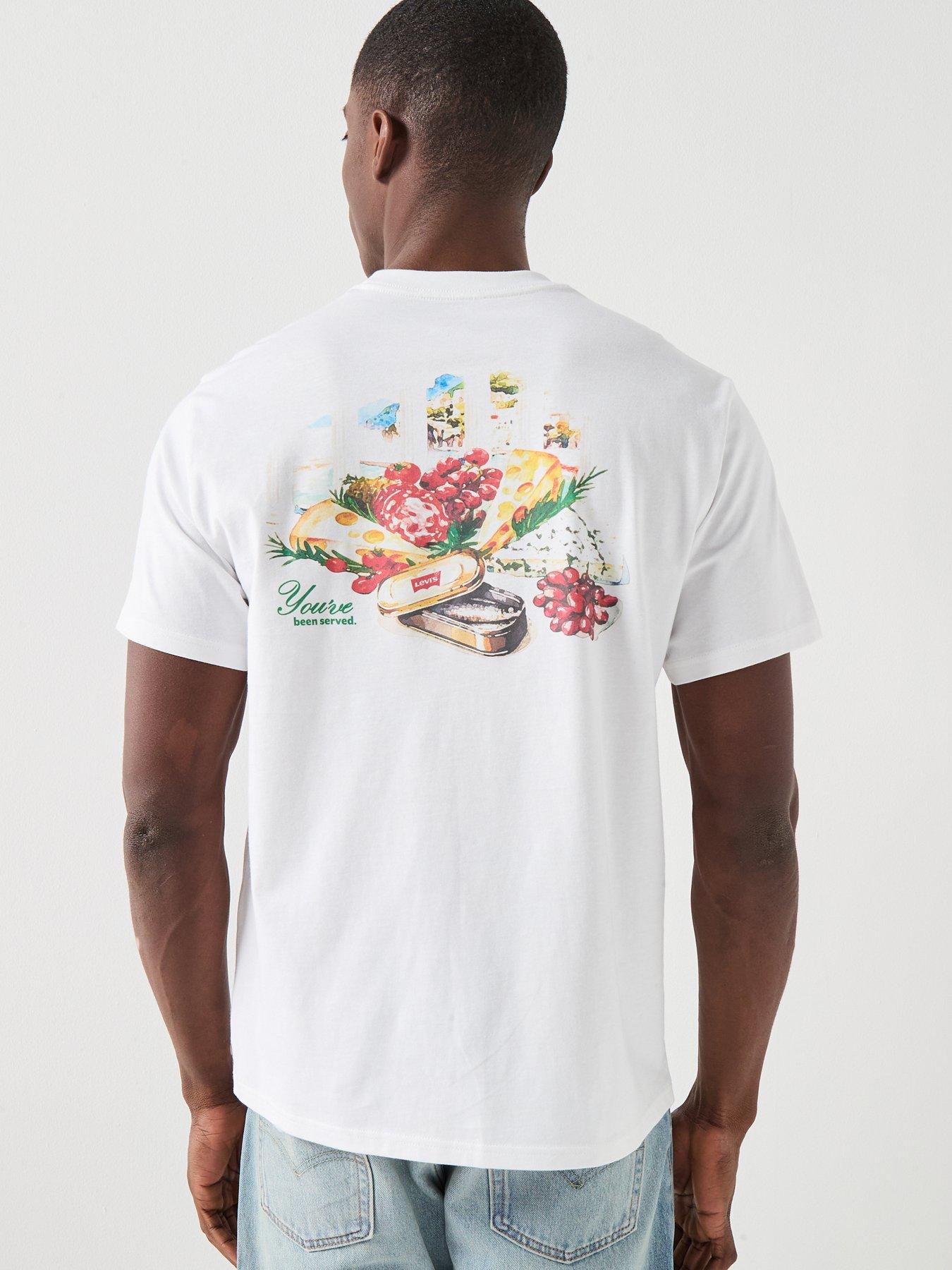 Levi'S Sardines Back Graphic Relaxed Fit T-Shirt - White