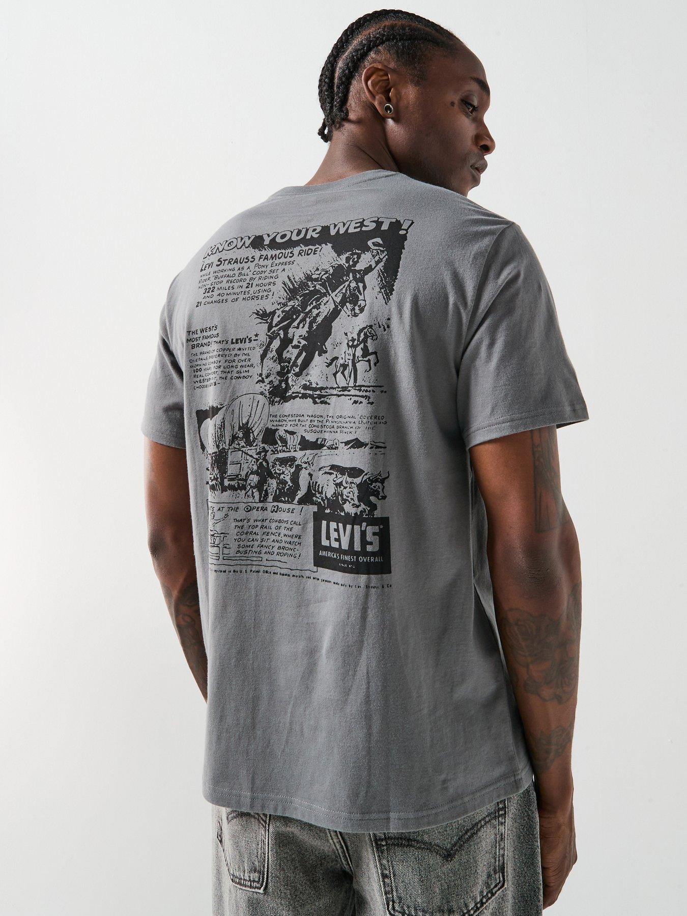 Levi's Western Back Graphic Relaxed Fit T-Shirt - Grey