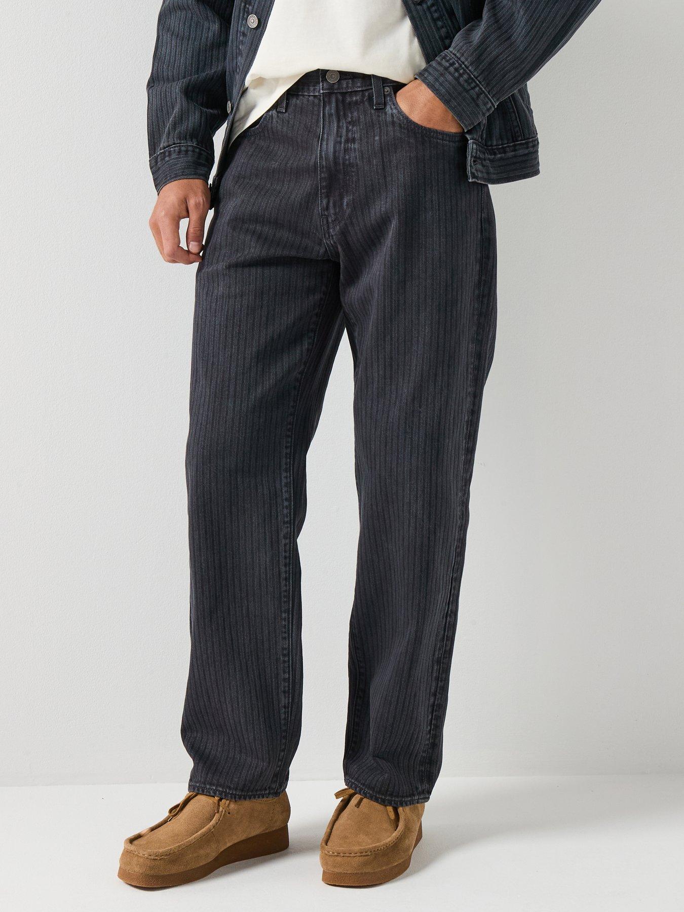 Levi's 568 Loose Straight Fit Stripe Jeans - Onyx Badge Od - Black