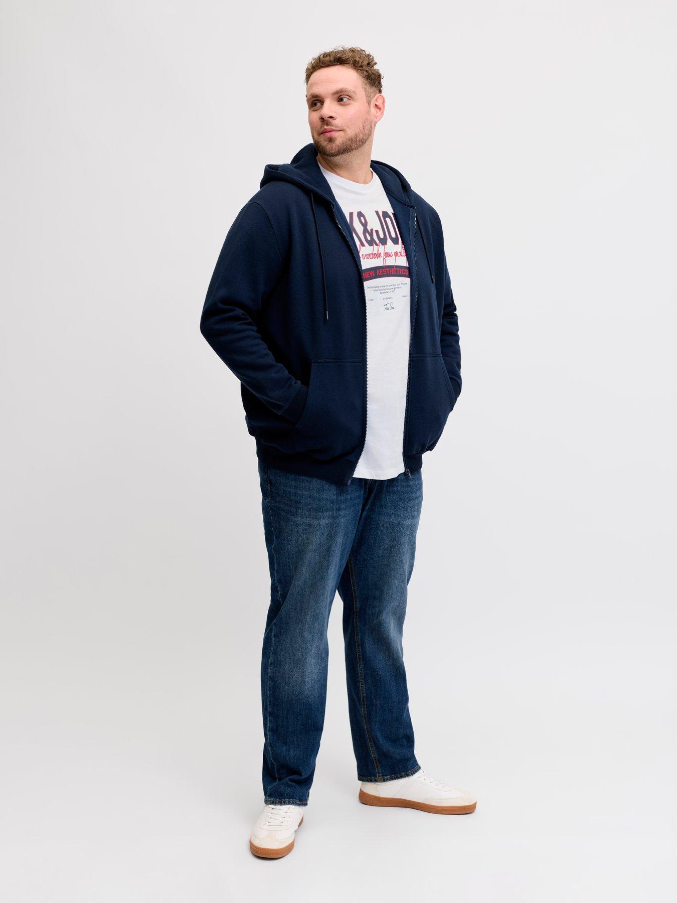 Image 3 of 5 of Jack & Jones Plus Logo T-Shirt - White