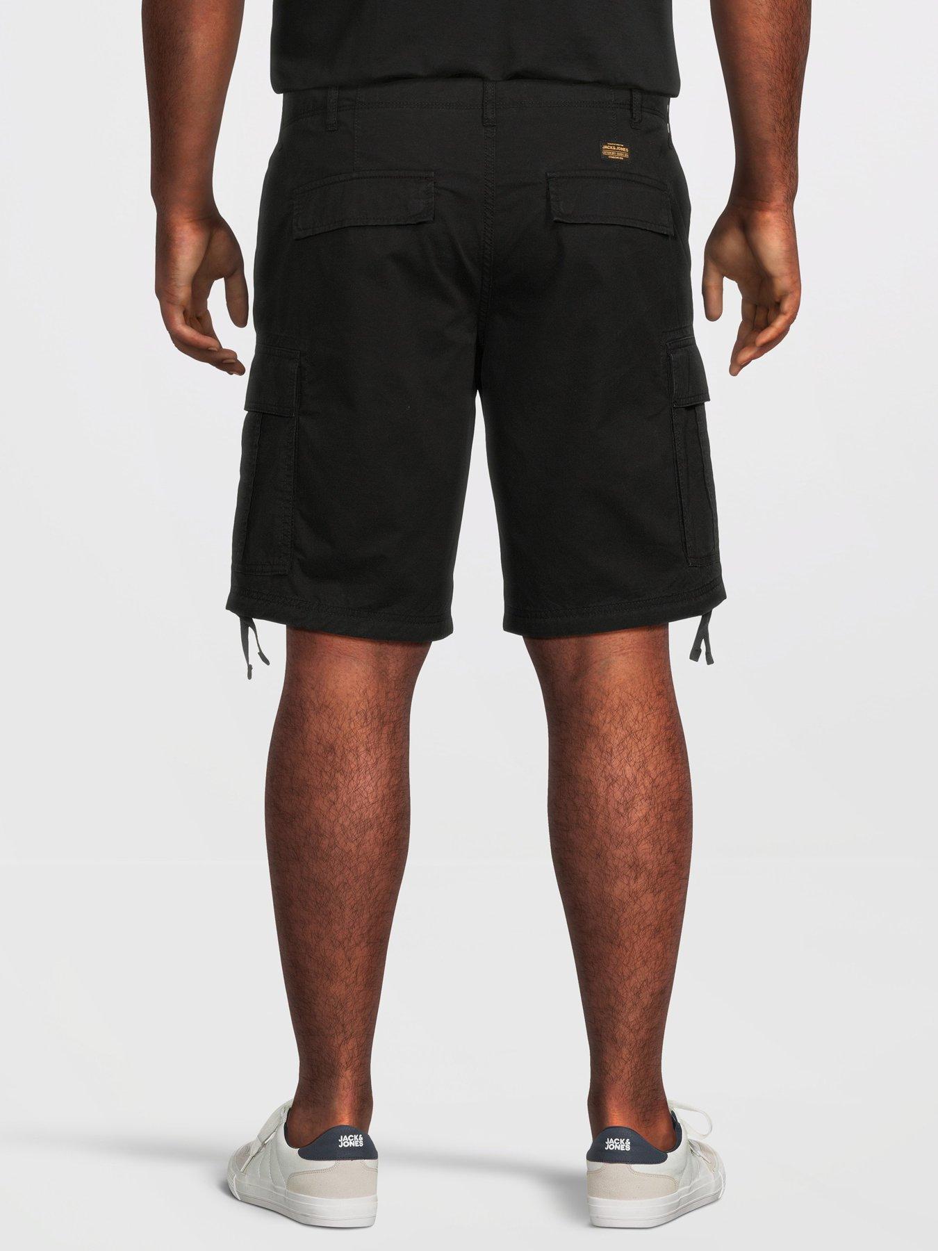 Image 2 of 5 of Jack & Jones Plus Cole Frank Cargo Shorts - Black