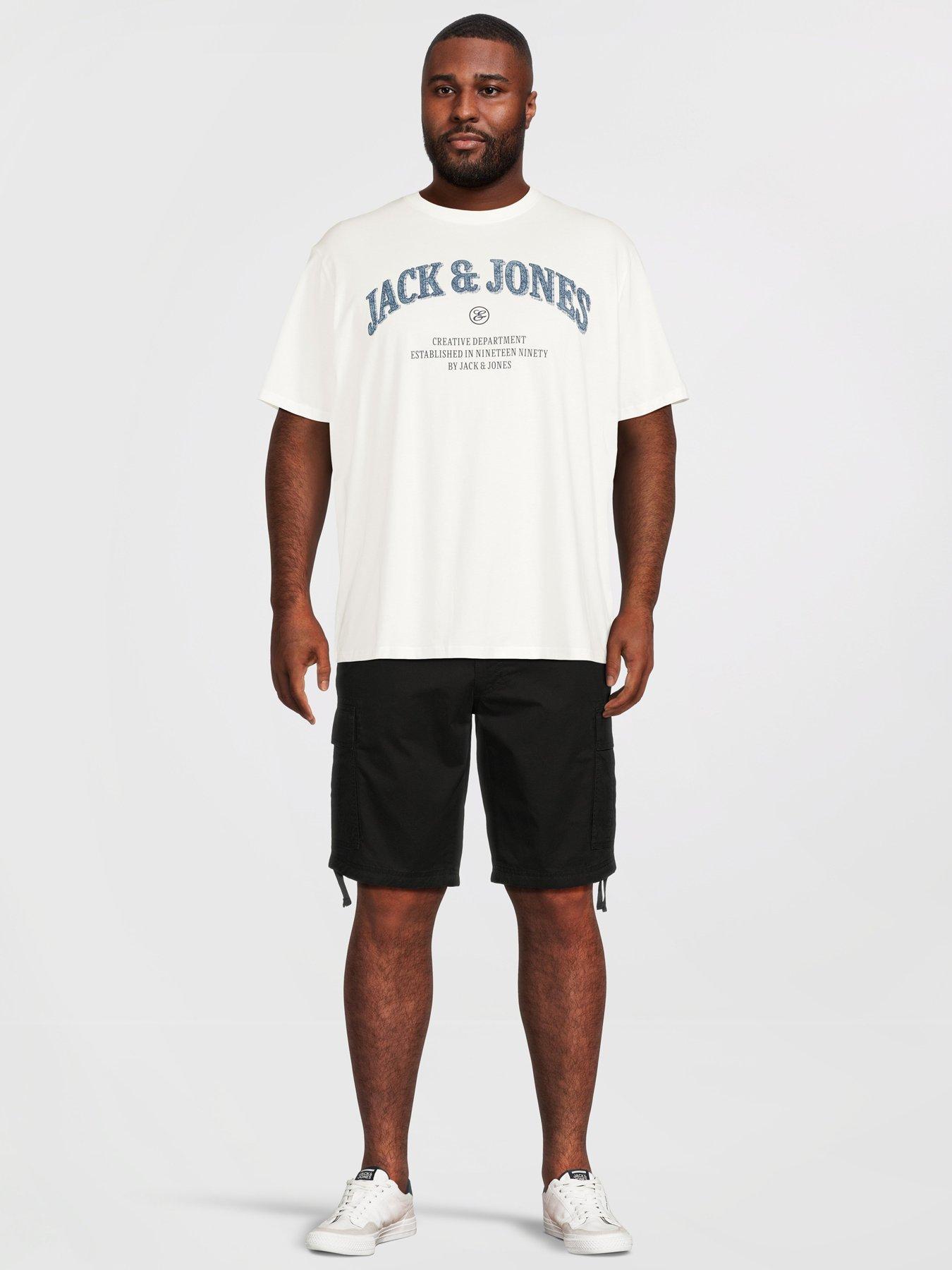 Image 3 of 5 of Jack & Jones Plus Cole Frank Cargo Shorts - Black