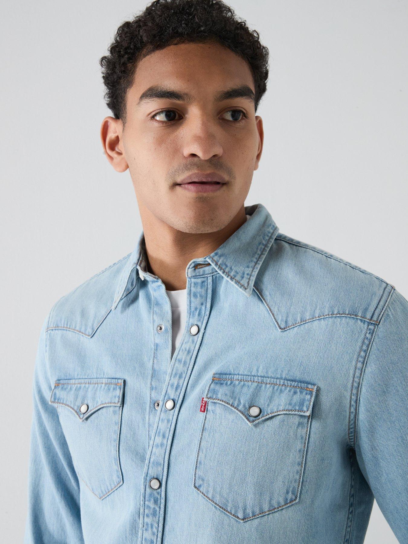 Image 5 of 5 of Levi's Barstow Western Long Sleeve Denim Shirt - Light Blue