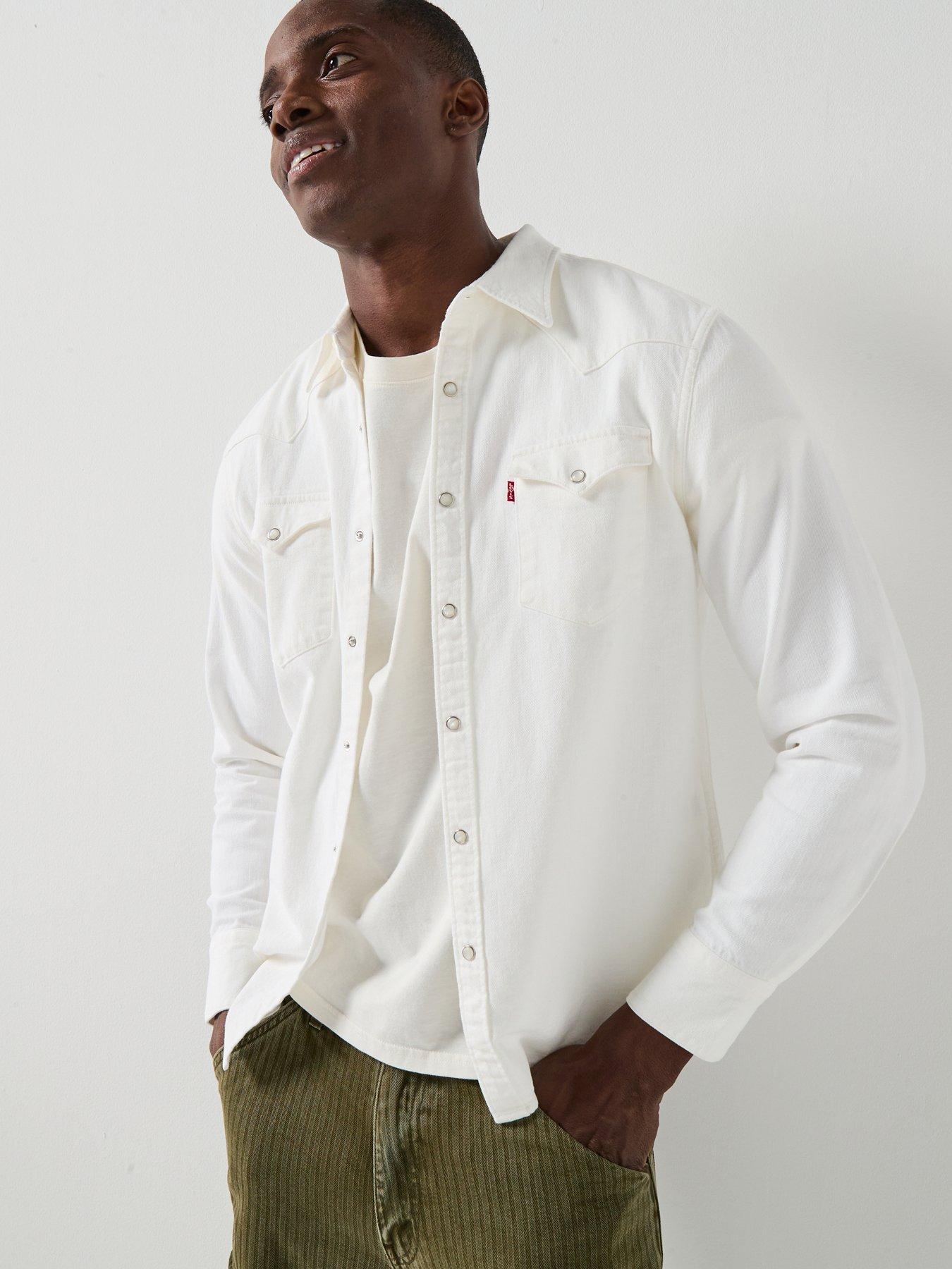 Levi's Barstow Western Long Sleeve Denim Shirt - White