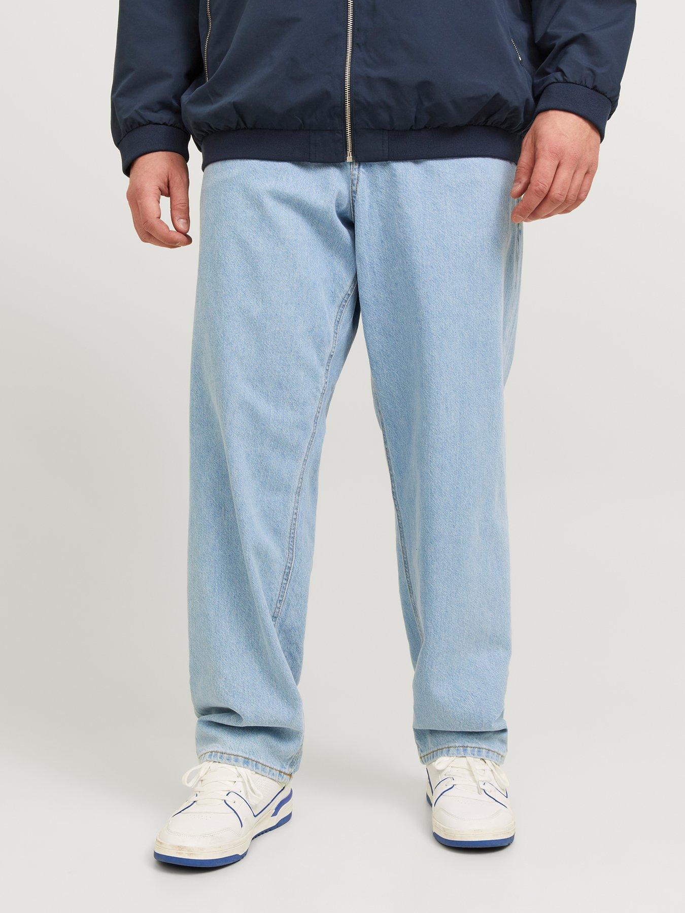 Jack & Jones Plus Chris Original Sq 738 Straight Fit Jeans - Blue