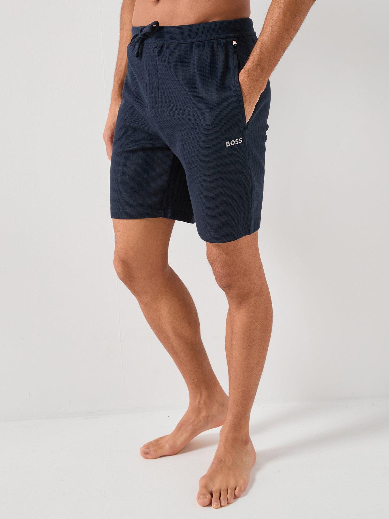 BOSS Bodywear Waffle Shorts - Dark Blue