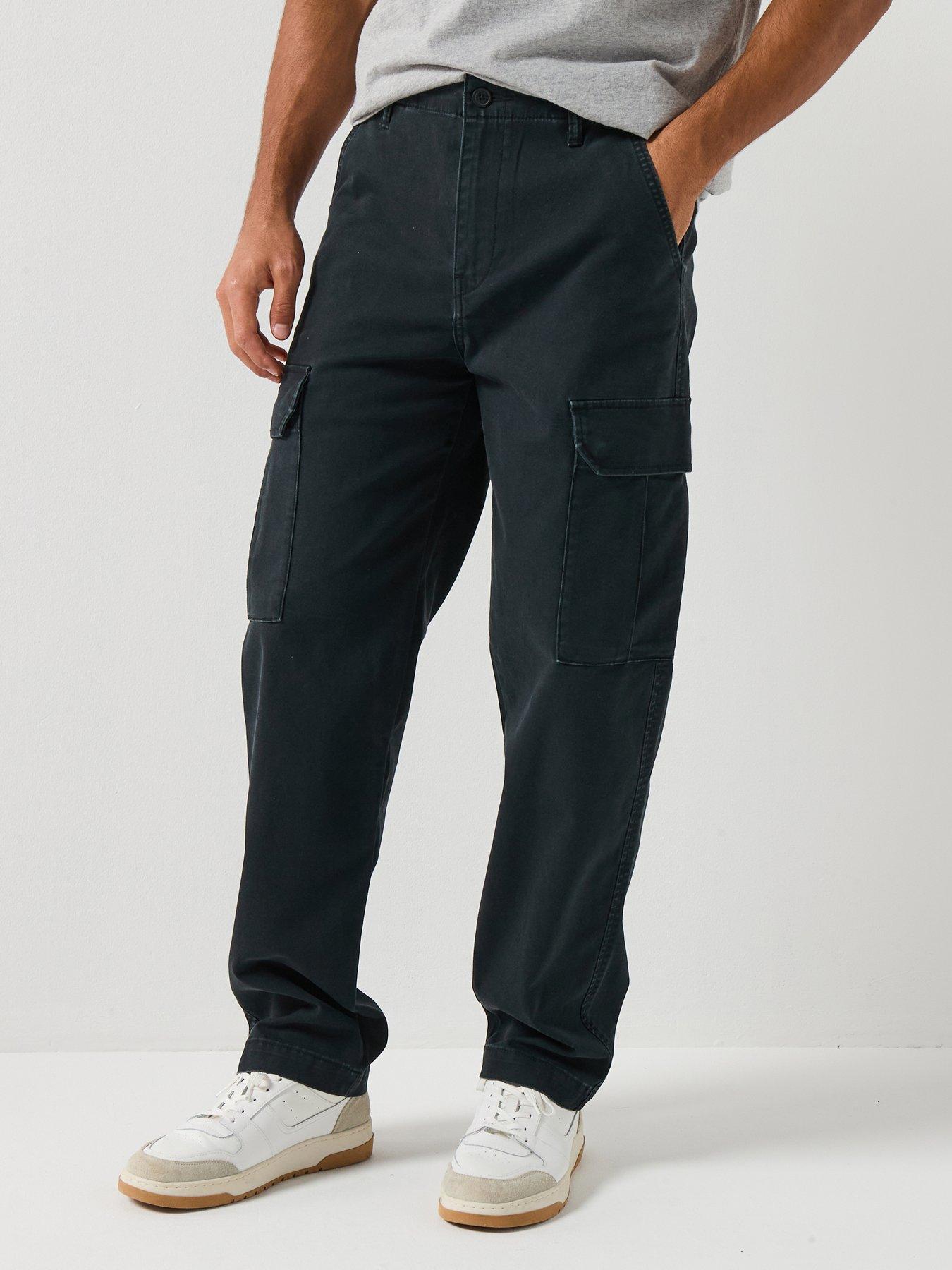 Levi's XX Tapered Leg Cargo Trousers, Black, Size 32R, Men