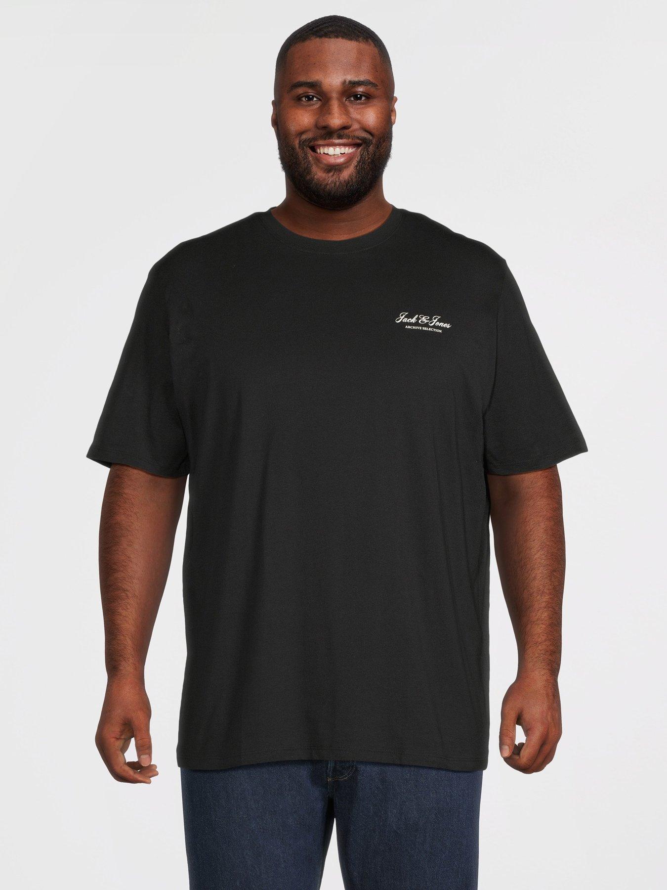 Jack & Jones Plus Graphic Short Sleeve T-Shirt - Black