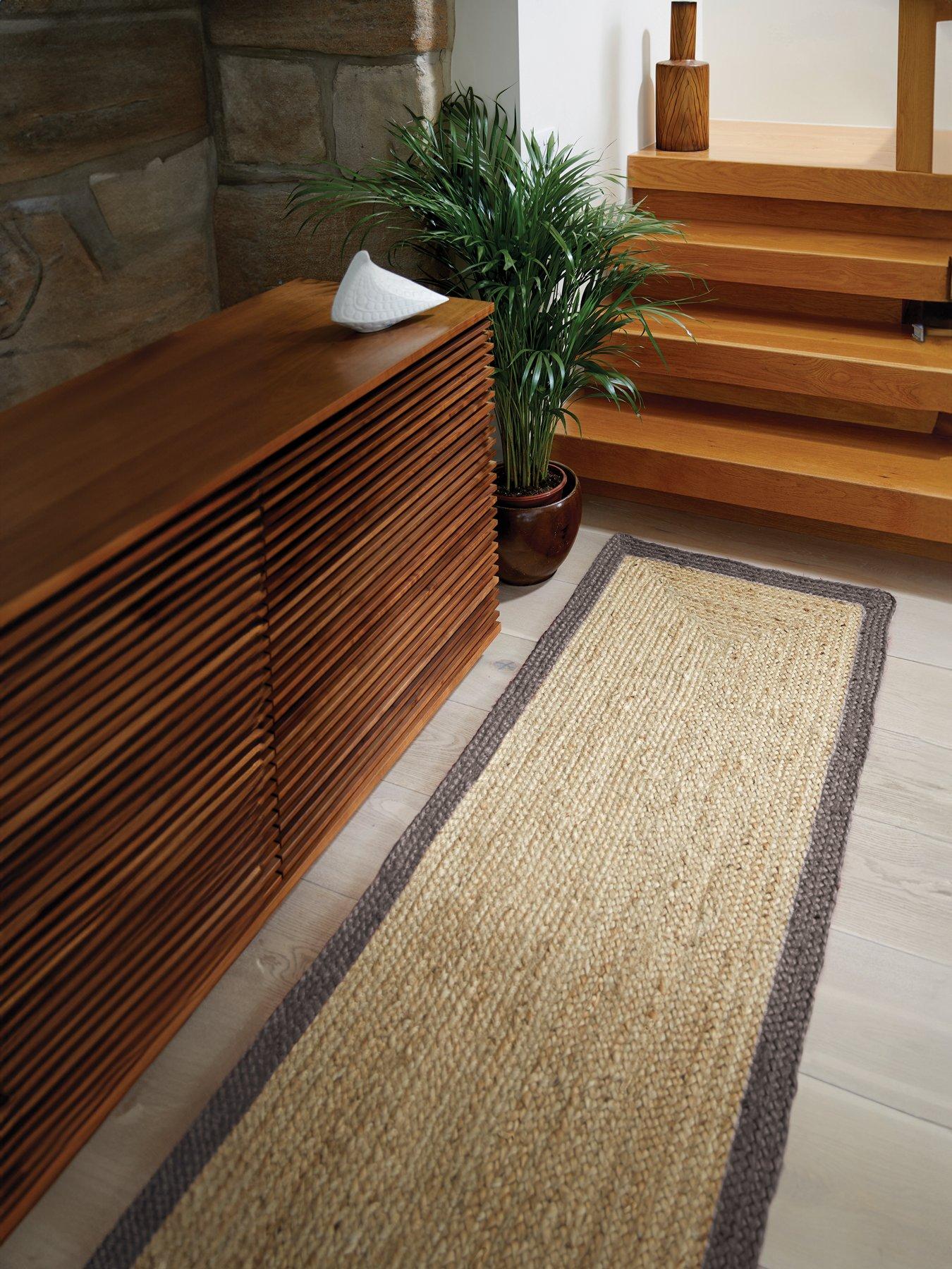 Very Home Jute Border 67x200cm Runner - Beige