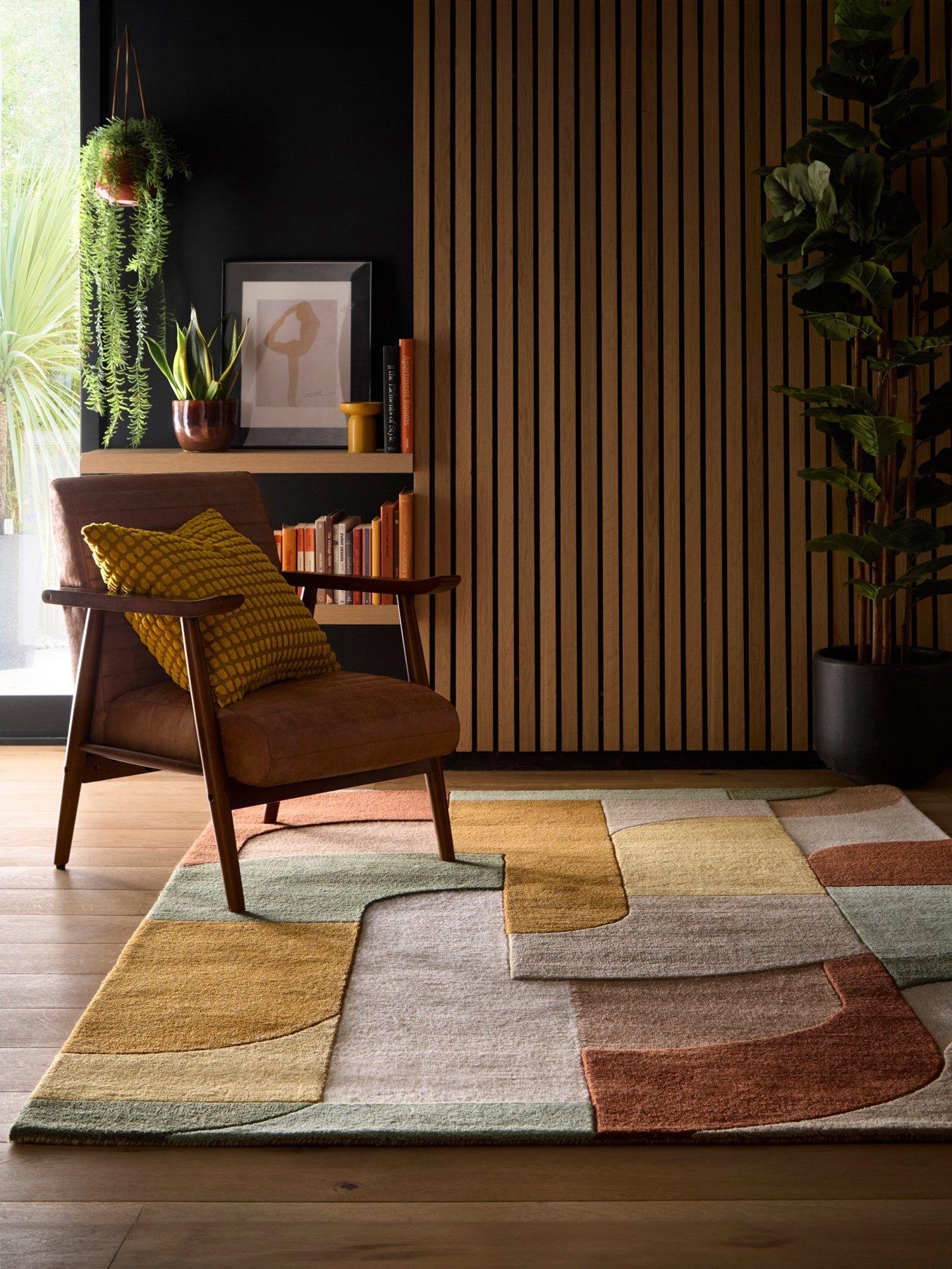 The Very Collection Retro Deco Rug - Tan