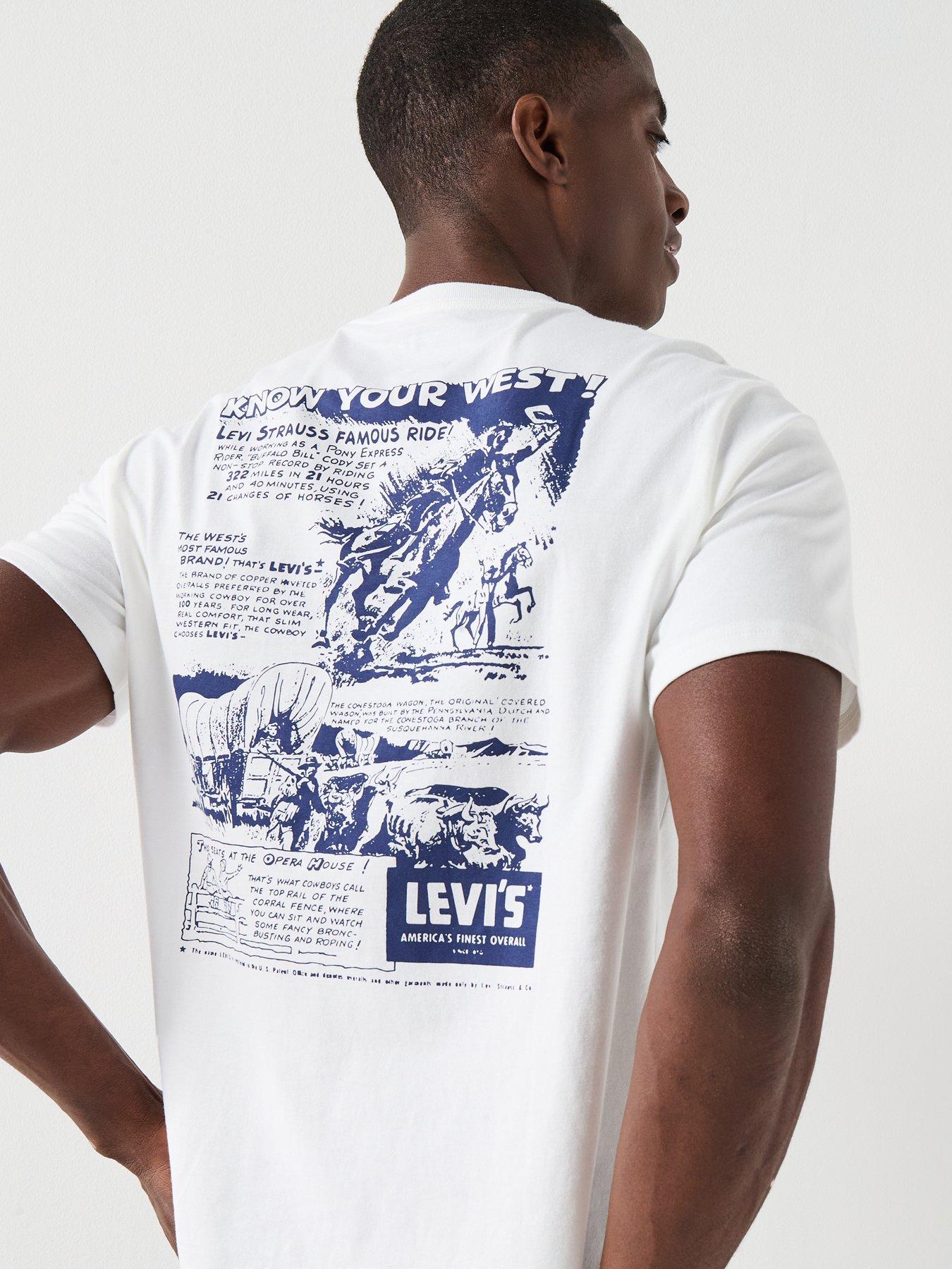 Image 5 of 6 of Levi's Western Back Graphic Relaxed Fit T-Shirt - White