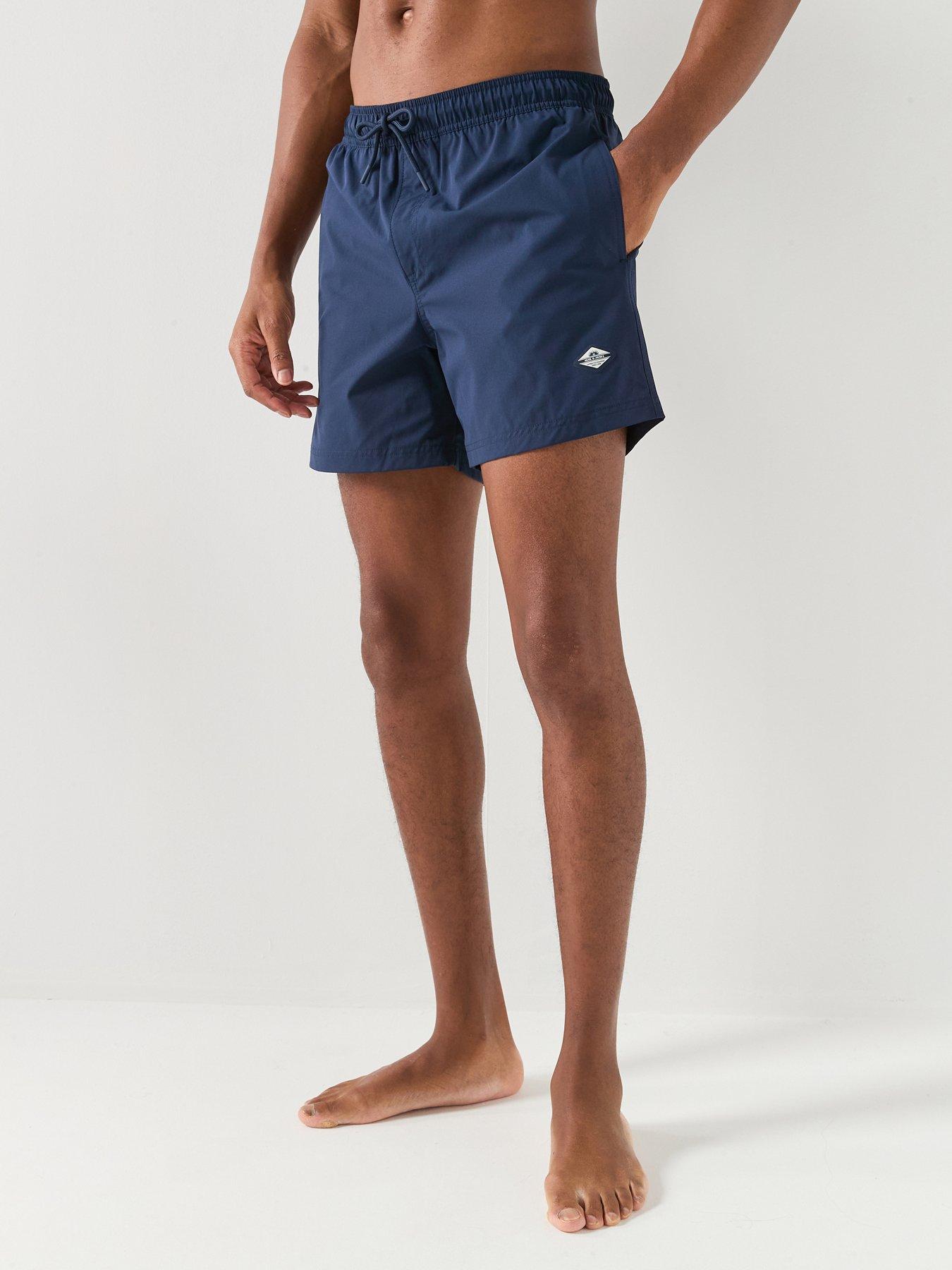 Jack & Jones Maui Tropic Solid Swim Shorts, Navy Blazer, Size 2Xl, Men