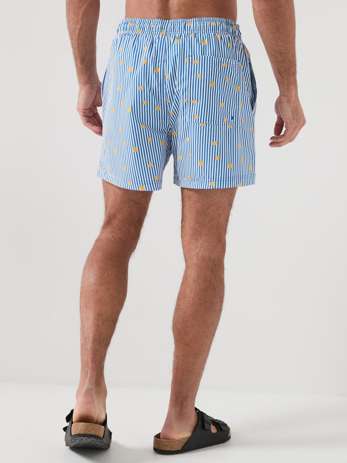 Image 2 of 5 of Jack & Jones Maui Breeze Mini Stripe Swim Shorts - Blue