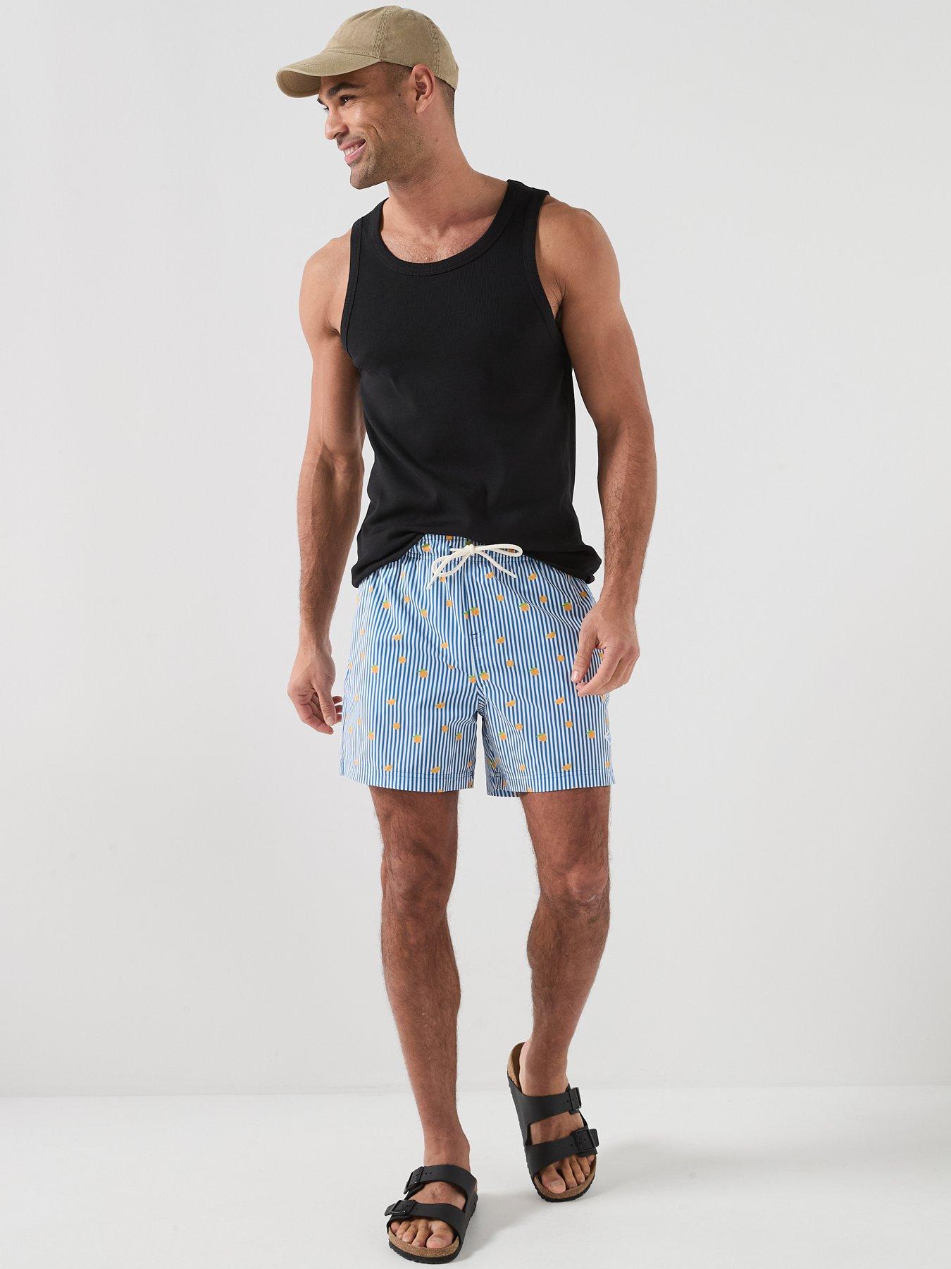 Image 3 of 5 of Jack & Jones Maui Breeze Mini Stripe Swim Shorts - Blue
