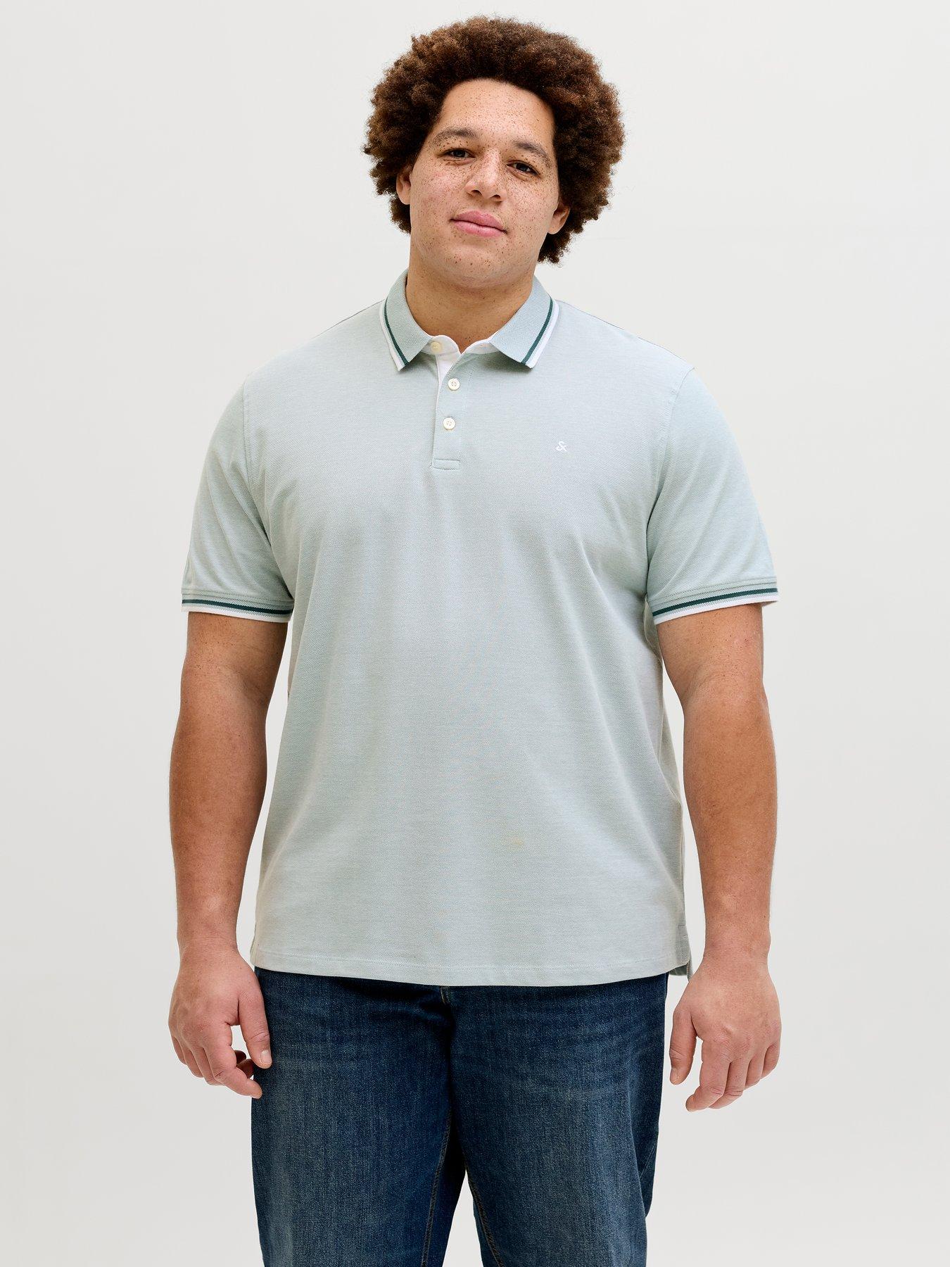 Image 1 of 5 of Jack & Jones Plus Paulos Polo Shirt - Blue