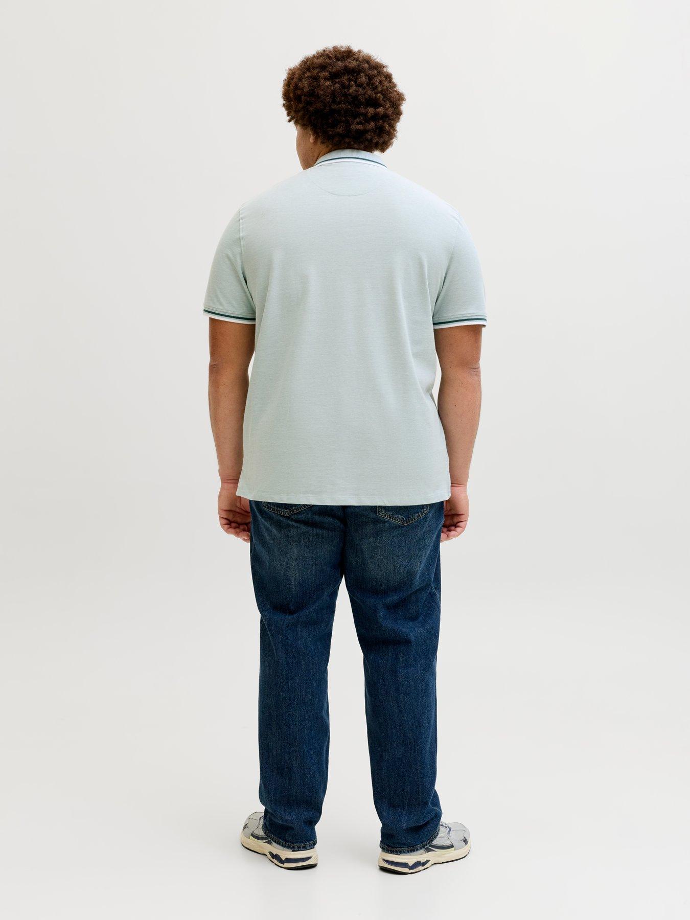 Image 2 of 5 of Jack & Jones Plus Paulos Polo Shirt - Blue