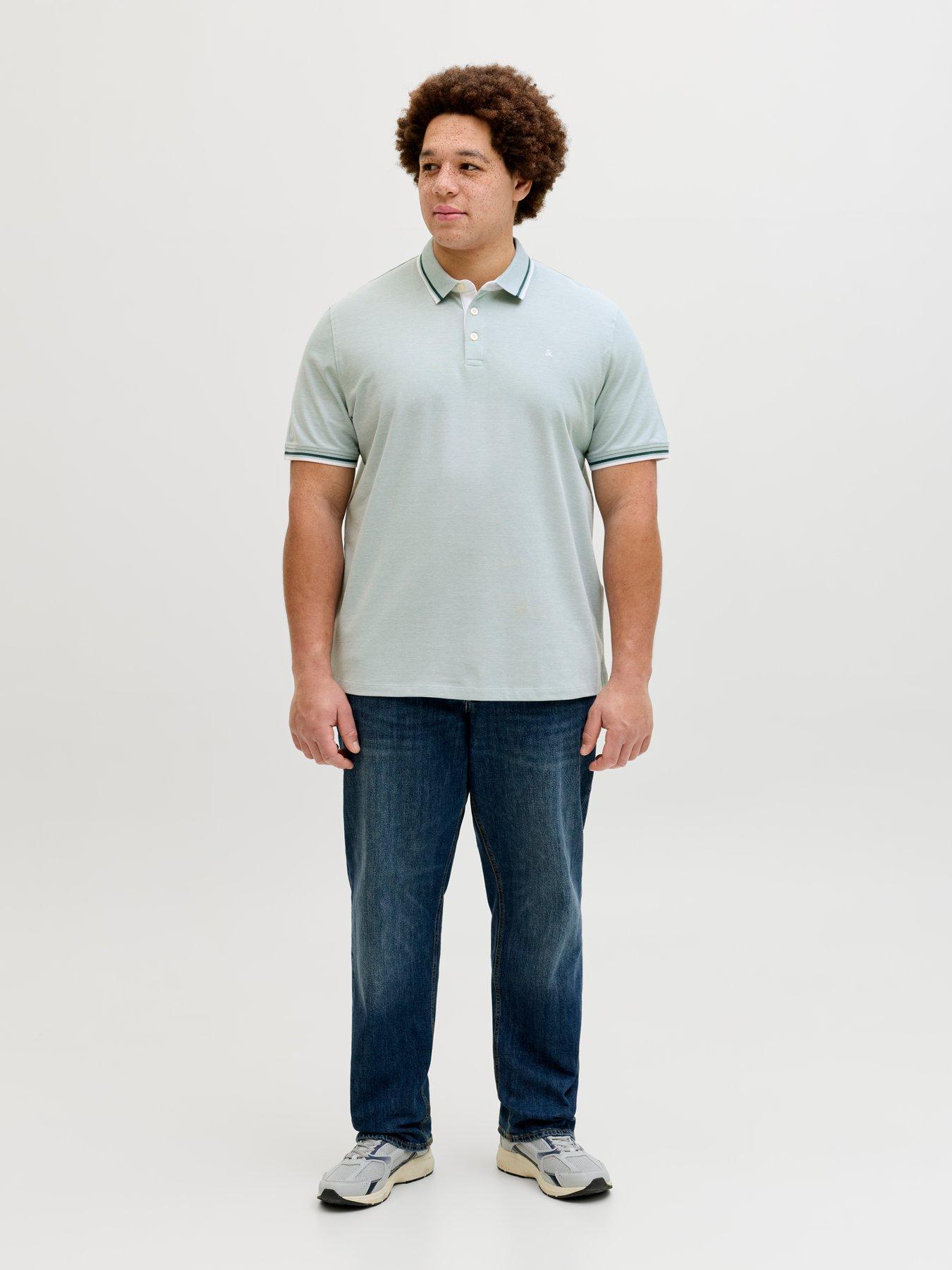 Image 3 of 5 of Jack & Jones Plus Paulos Polo Shirt - Blue