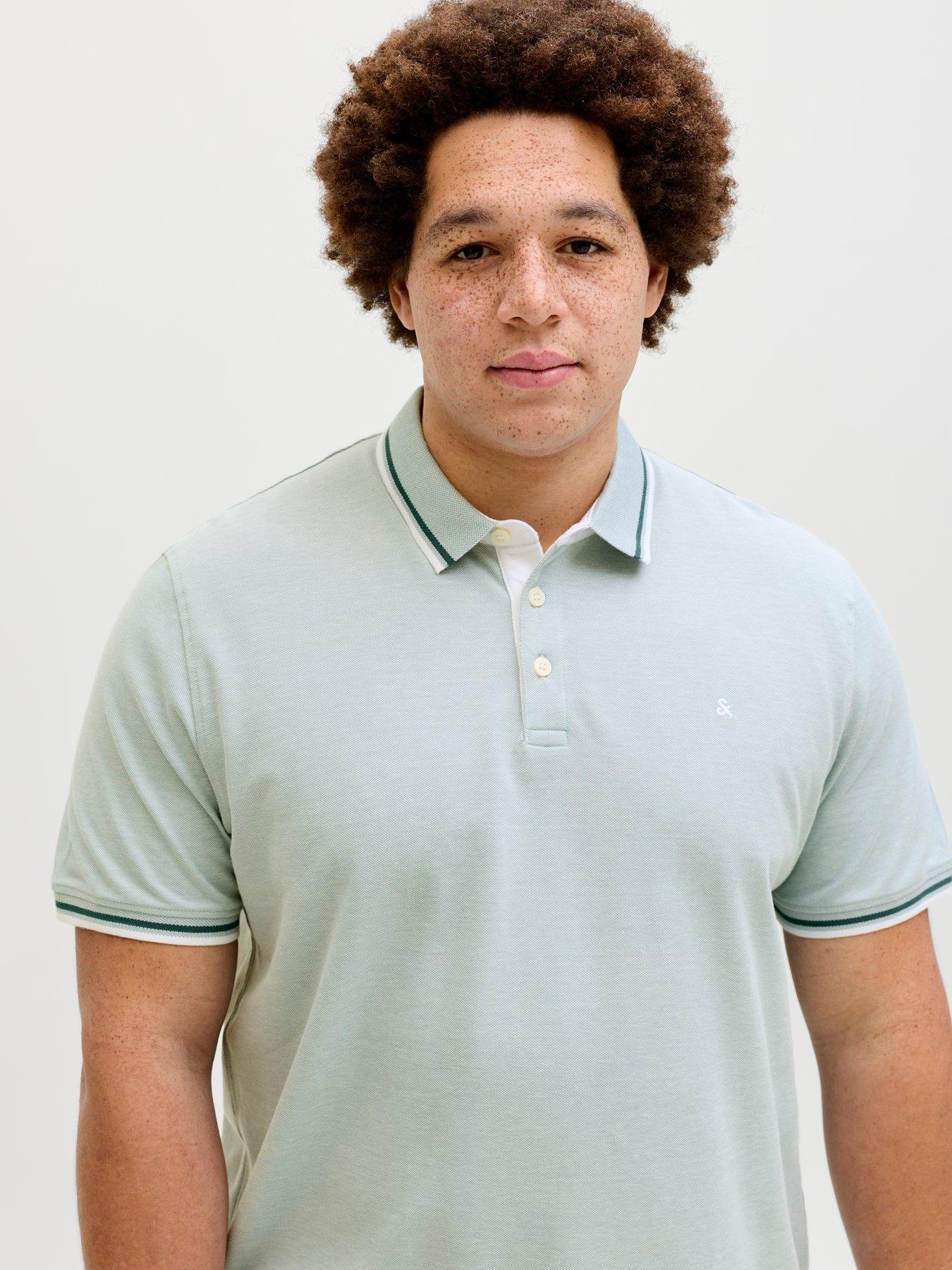 Image 5 of 5 of Jack & Jones Plus Paulos Polo Shirt - Blue