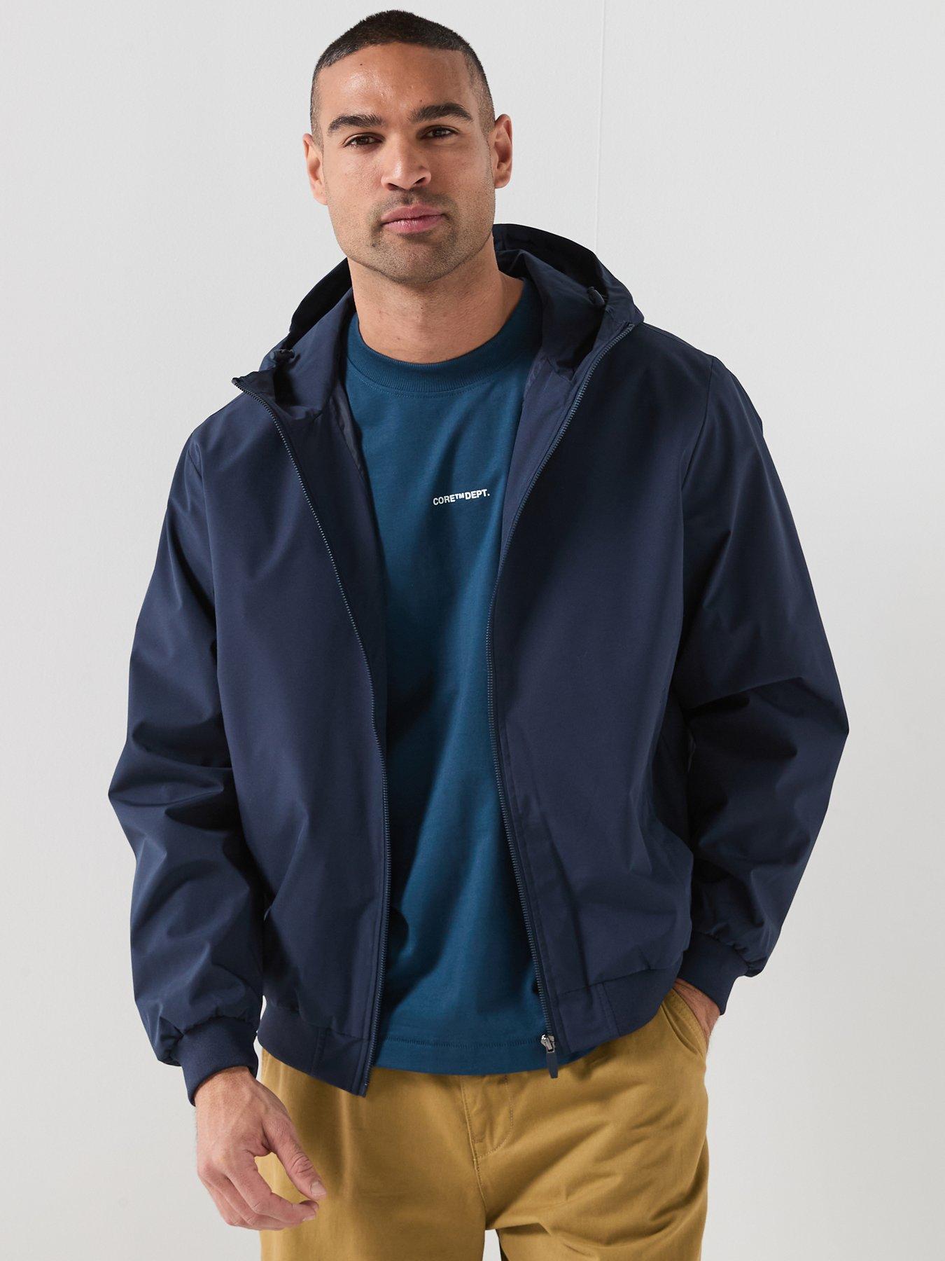 Jack & Jones Charge Lightweight Hooded Jacket, Navy, Size M, Men
