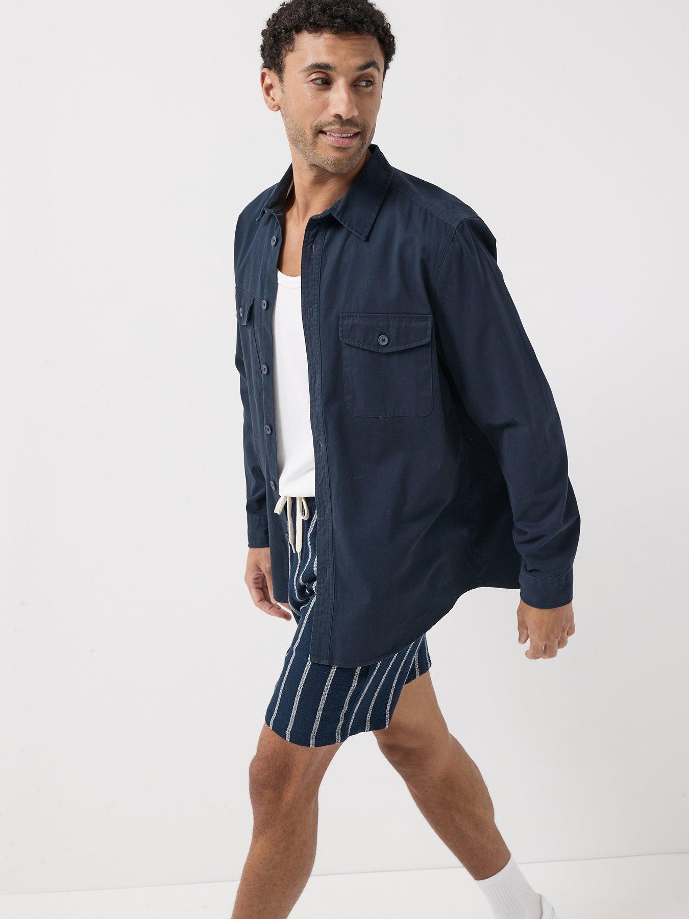 Image 5 of 6 of Jack & Jones Jaiden Coba Stripe Jogger Shorts - Sky Captain