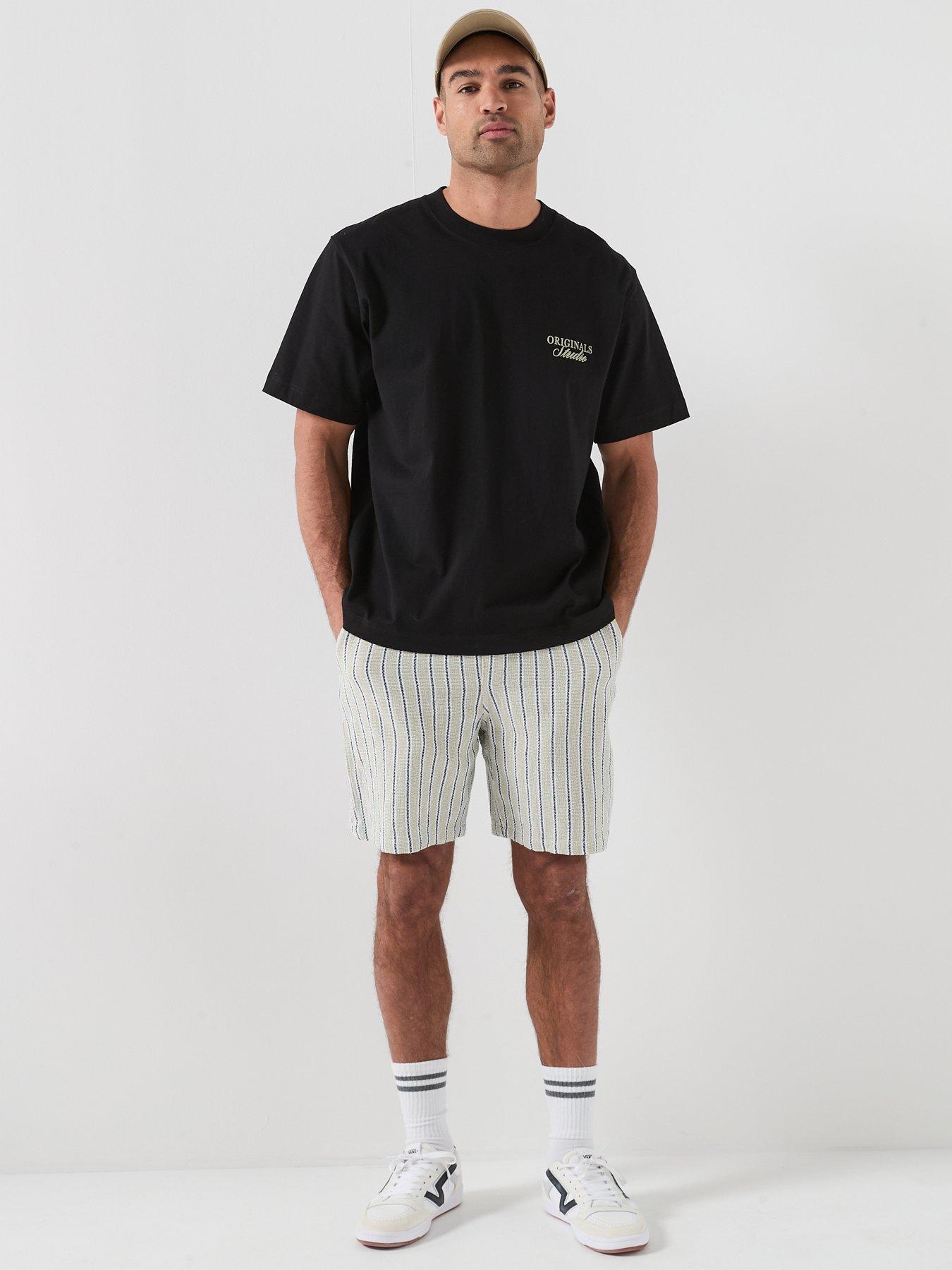 Image 3 of 5 of Jack & Jones Jaiden Coba Stripe Jogger Shorts - Tea