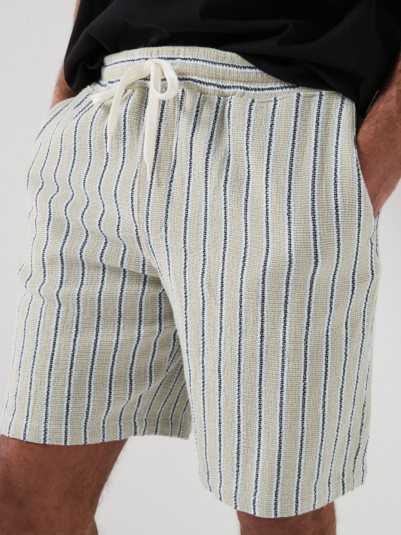 Image 4 of 5 of Jack & Jones Jaiden Coba Stripe Jogger Shorts - Tea