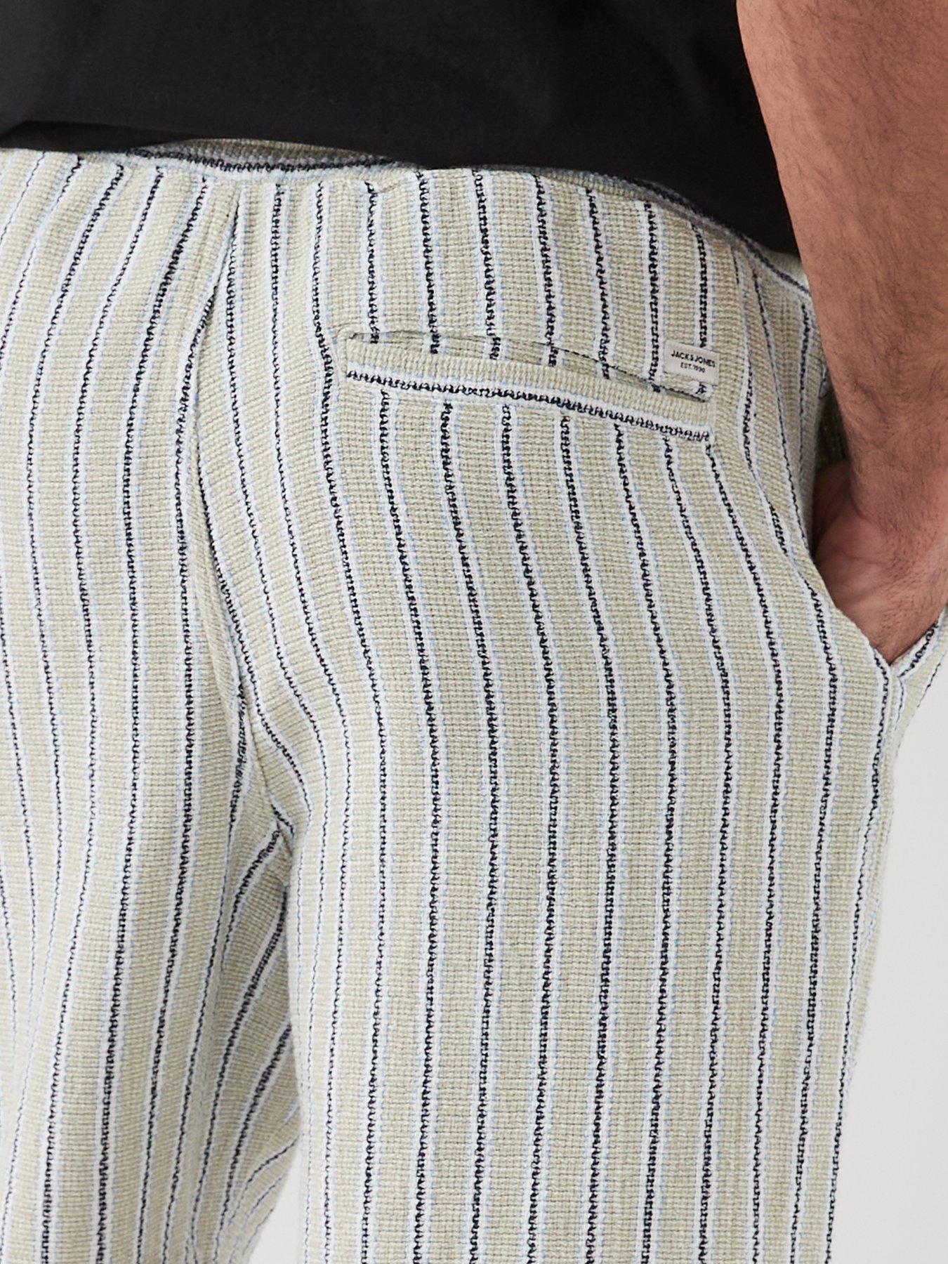 Image 5 of 5 of Jack & Jones Jaiden Coba Stripe Jogger Shorts - Tea