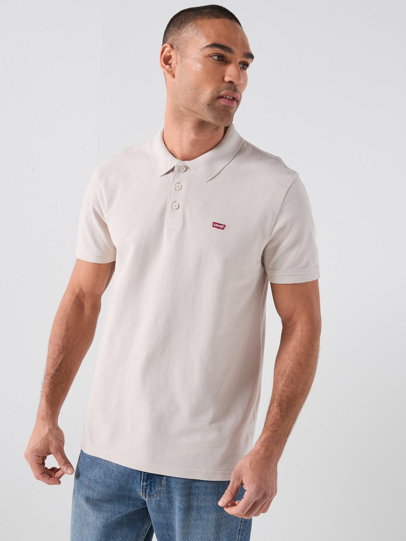Levi's Housemark Logo Polo Shirt, Beige, Size Xl, Men