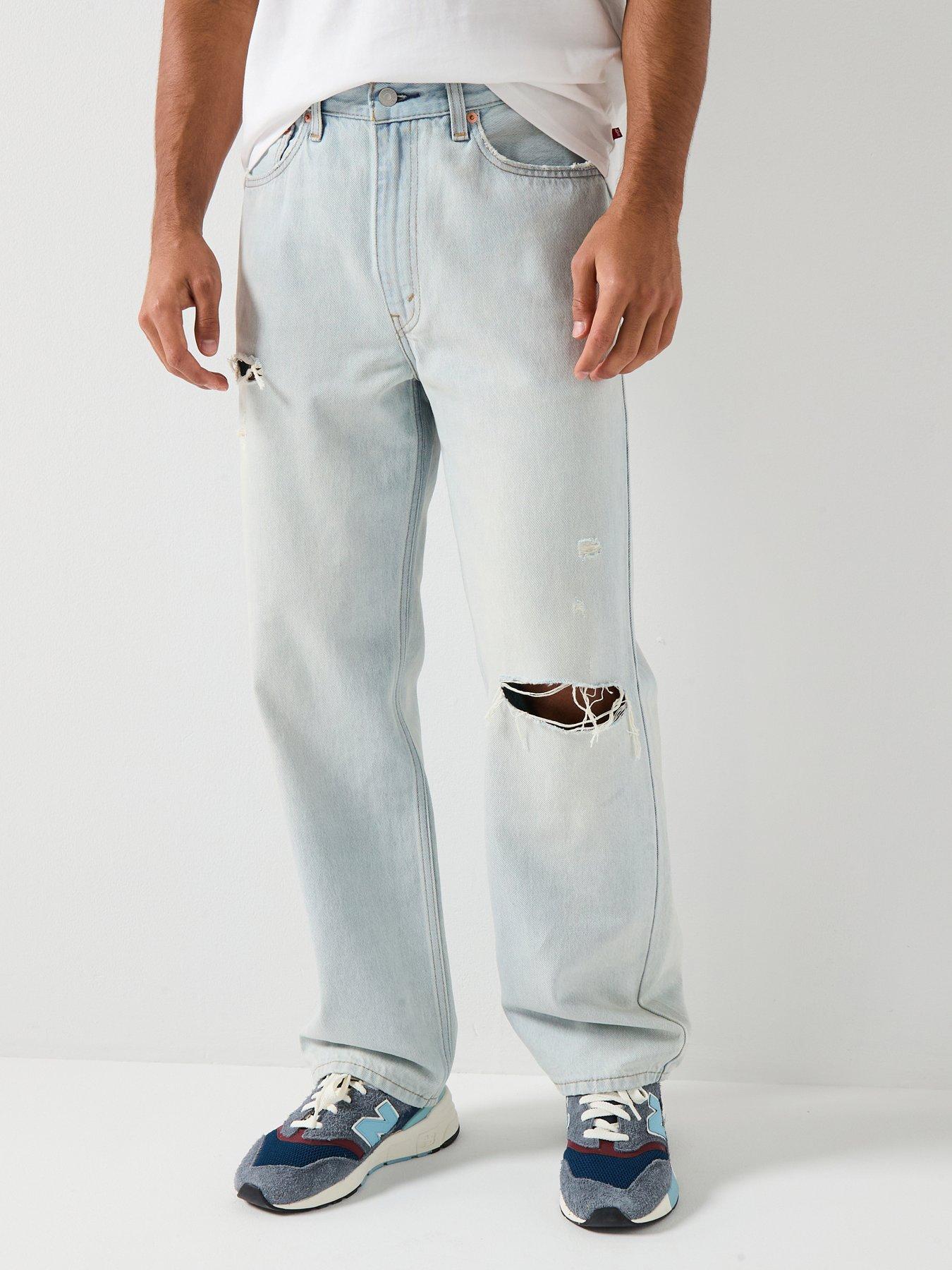 Levi's 565 Loose Straight Fit Jeans, Light Blue, Size 32R, Men