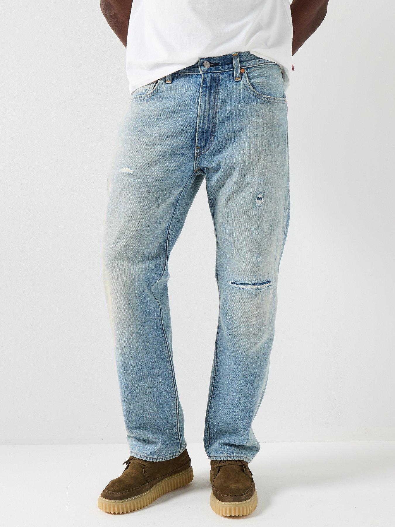 Levi's Levis 555 Relaxed Straight Fit Style Tension DX Jeans - Light Blue