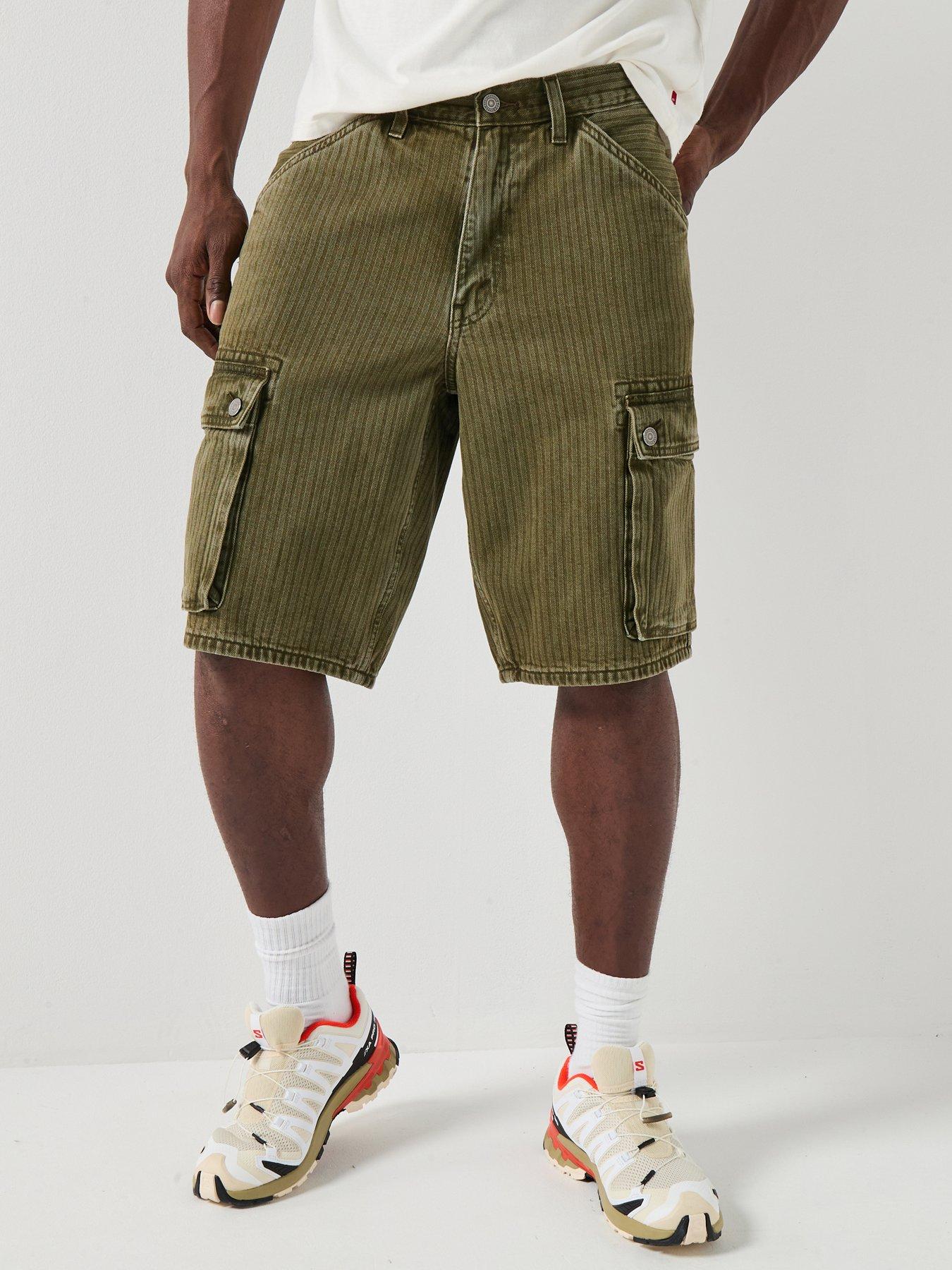 Levi's Levi's 478 Baggy Fit Cargo Denim Shorts- Forest Badge Od Shorts