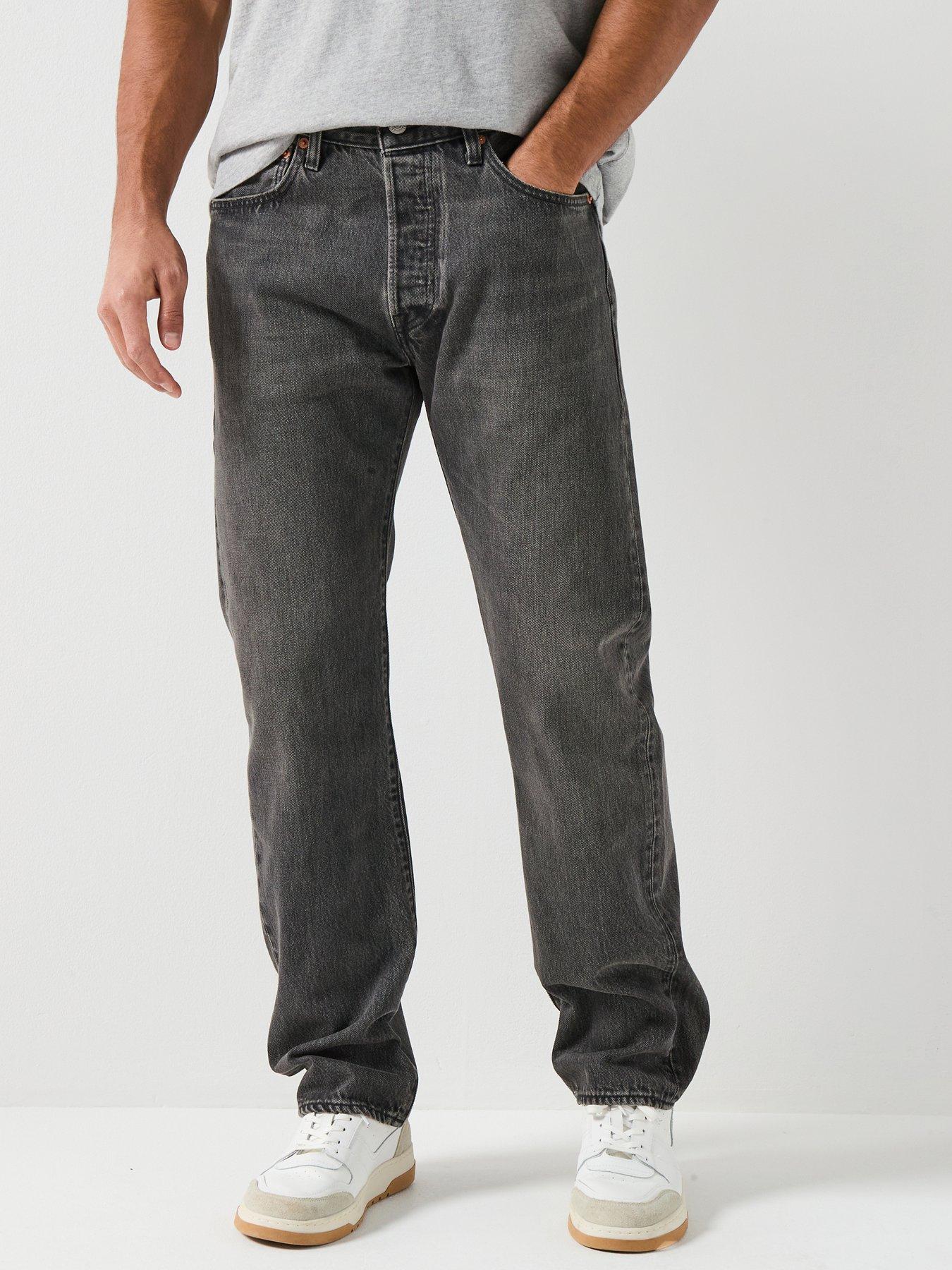 Levi's 501 Original Straight Fit Jeans, Black, Size 32R, Men