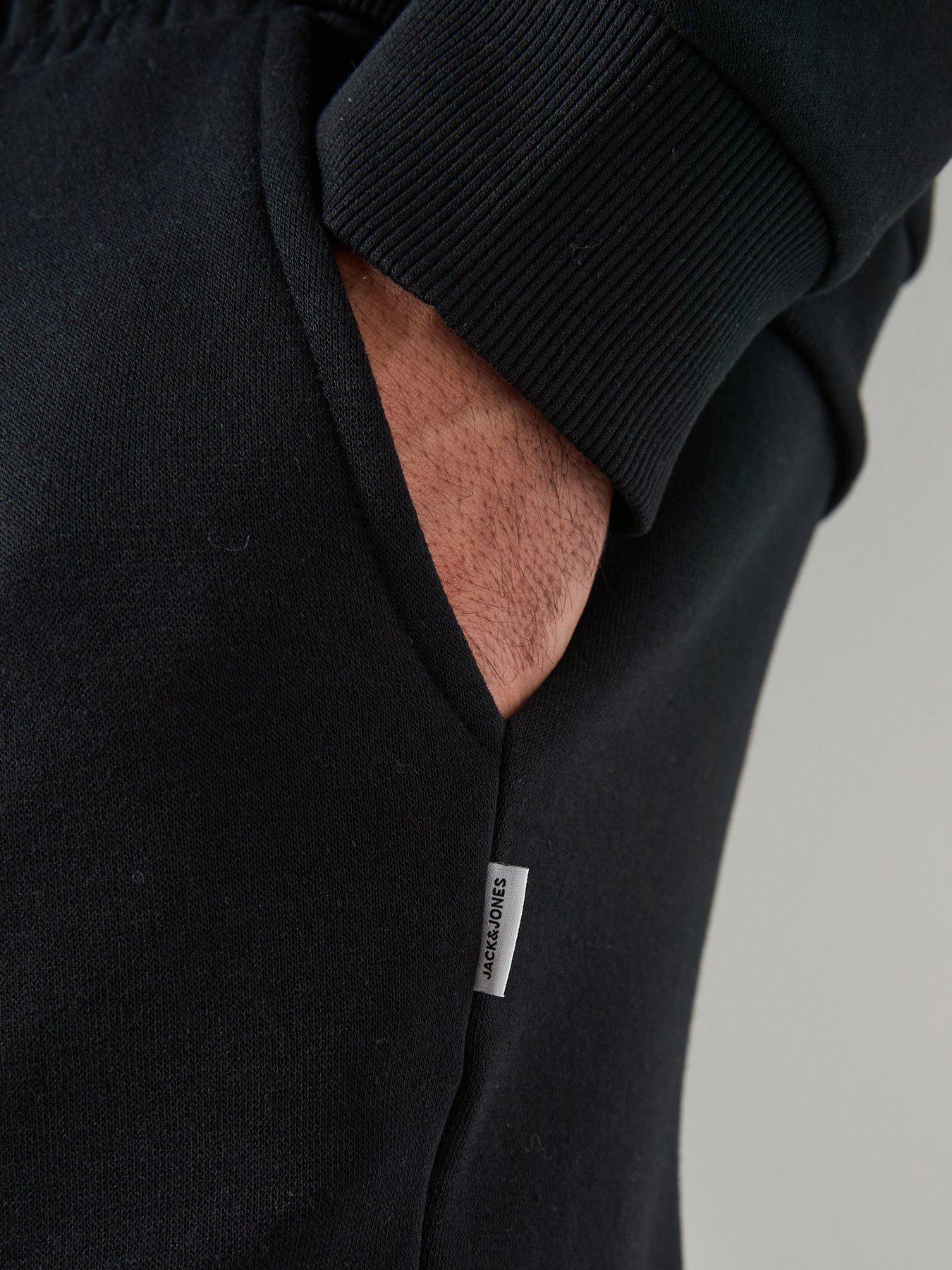 Image 4 of 6 of Jack & Jones Bradley Sweat Crew Top And Sweat Trousers Set - Black