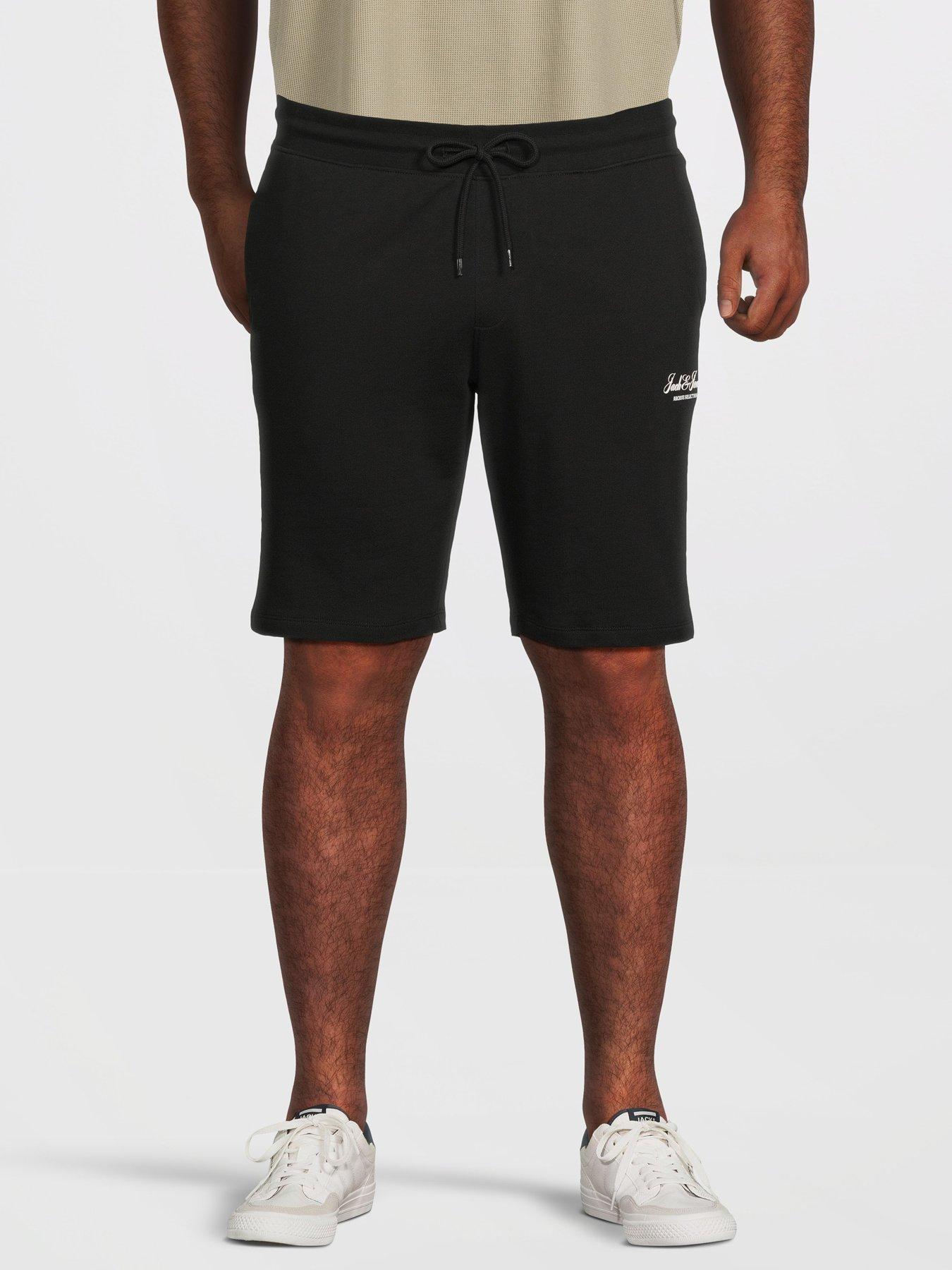Jack & Jones: Plus Gordon Archive Sweat Shorts - Black