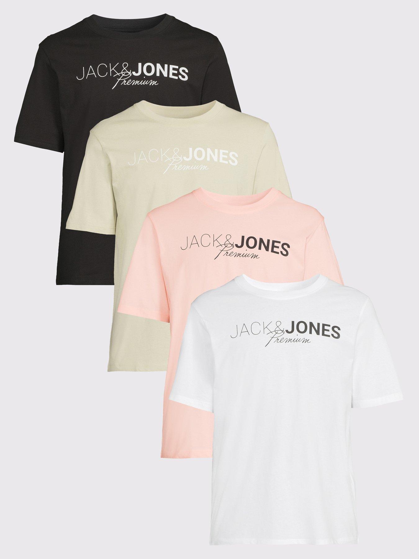 Jack & Jones: Short Sleeve T-Shirt 4Pk - Multi