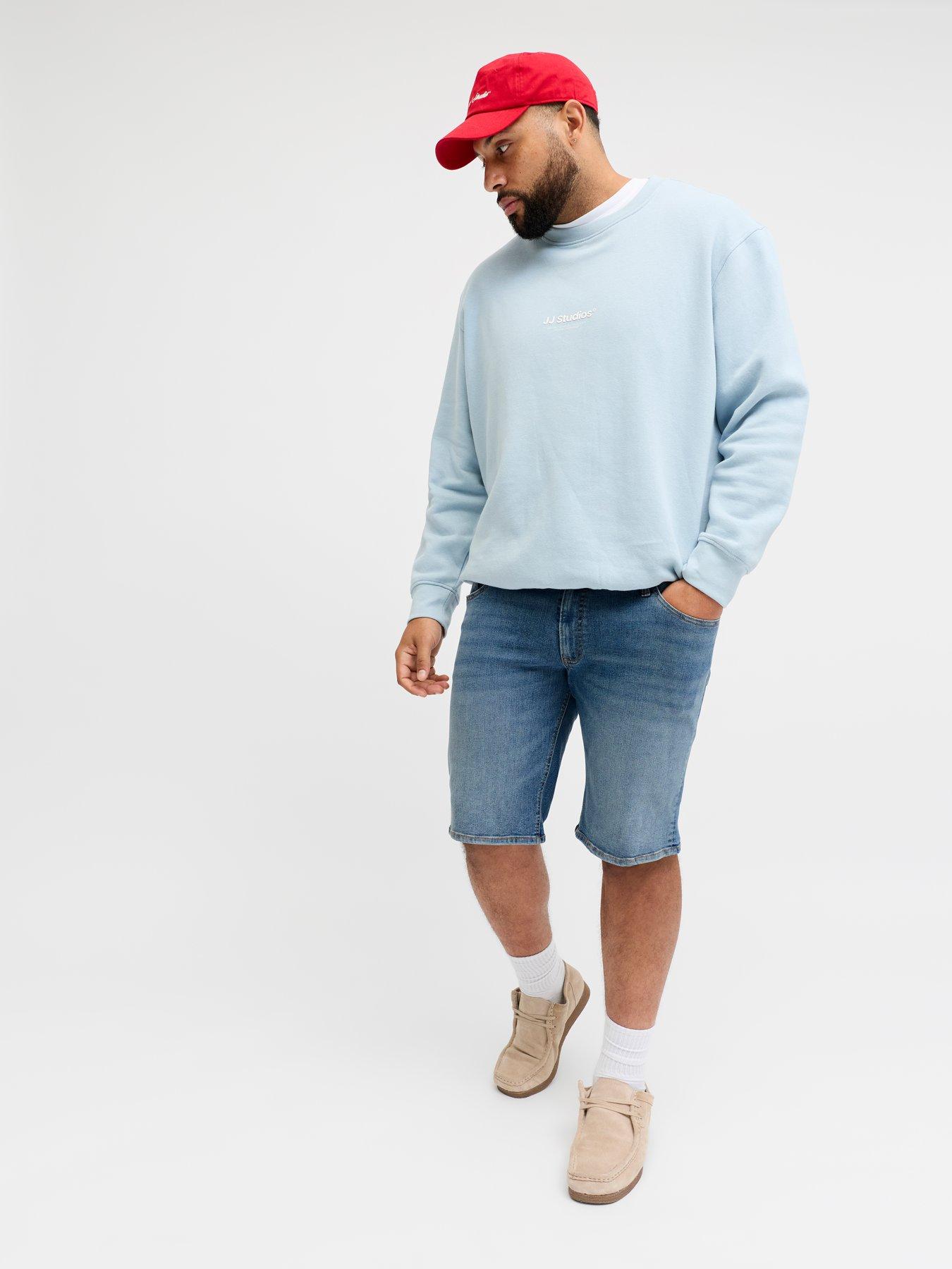 Image 4 of 7 of Jack & Jones Jack &amp; Jones Plus Rick Original Denim Shorts