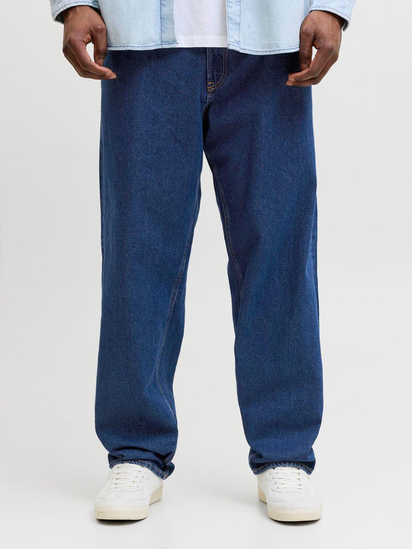 Jack & Jones: Plus Chris Original 637 Straight Fit Jeans - Blue