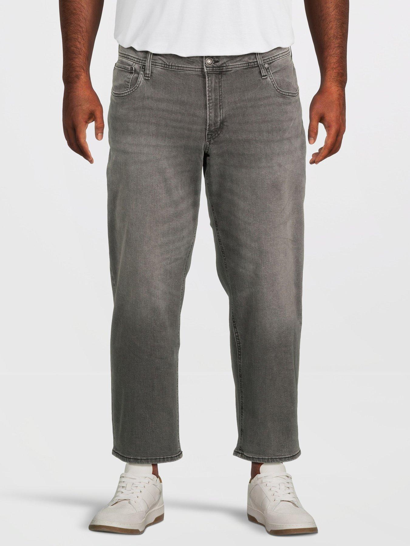 Jack & Jones Plus Mike Original 349 Tapered Fit Jeans - Grey