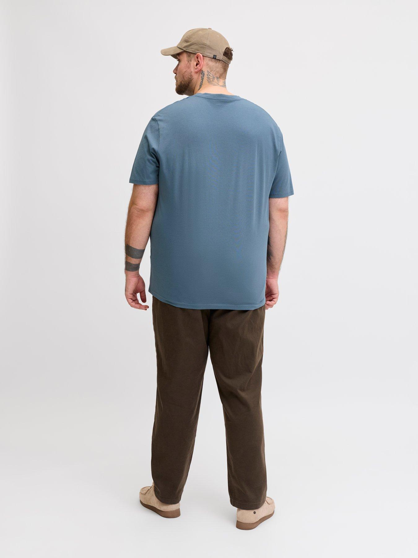 Image 3 of 5 of Jack & Jones Plus Denver Graphic T-Shirt - Blue
