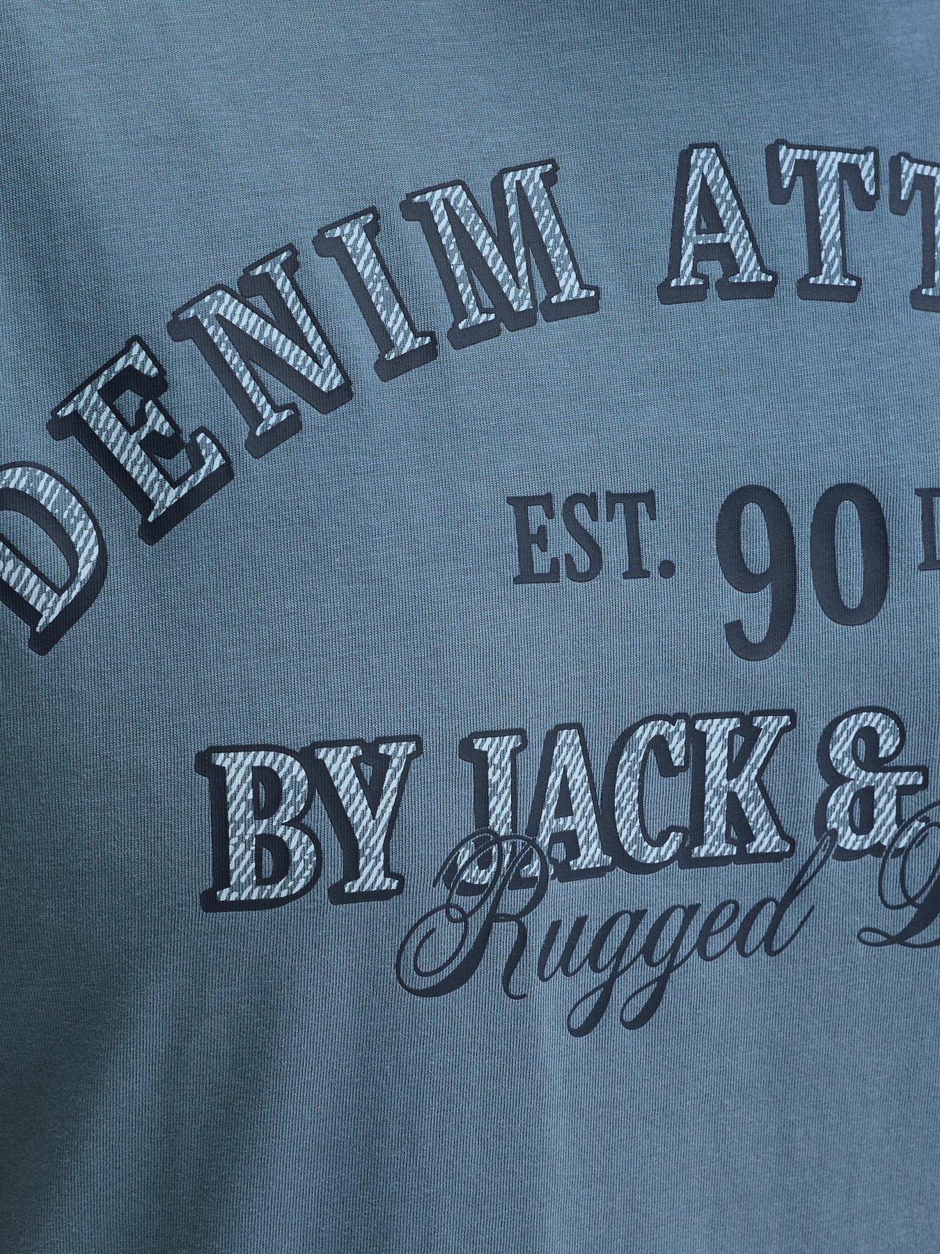 Image 5 of 5 of Jack & Jones Plus Denver Graphic T-Shirt - Blue