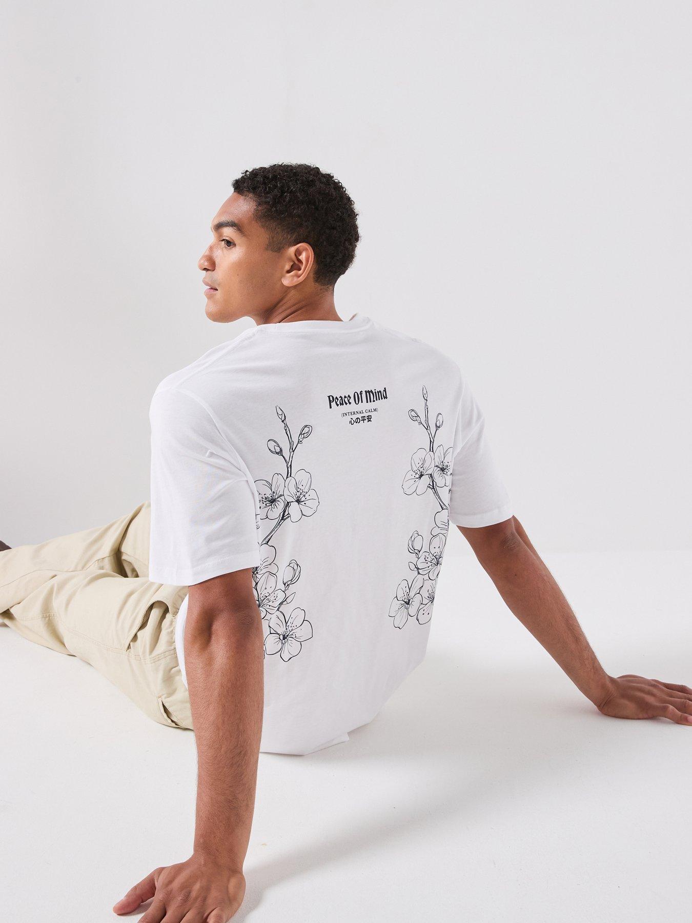 Jack & Jones Cherry Blossom Graphic T-shirt - White