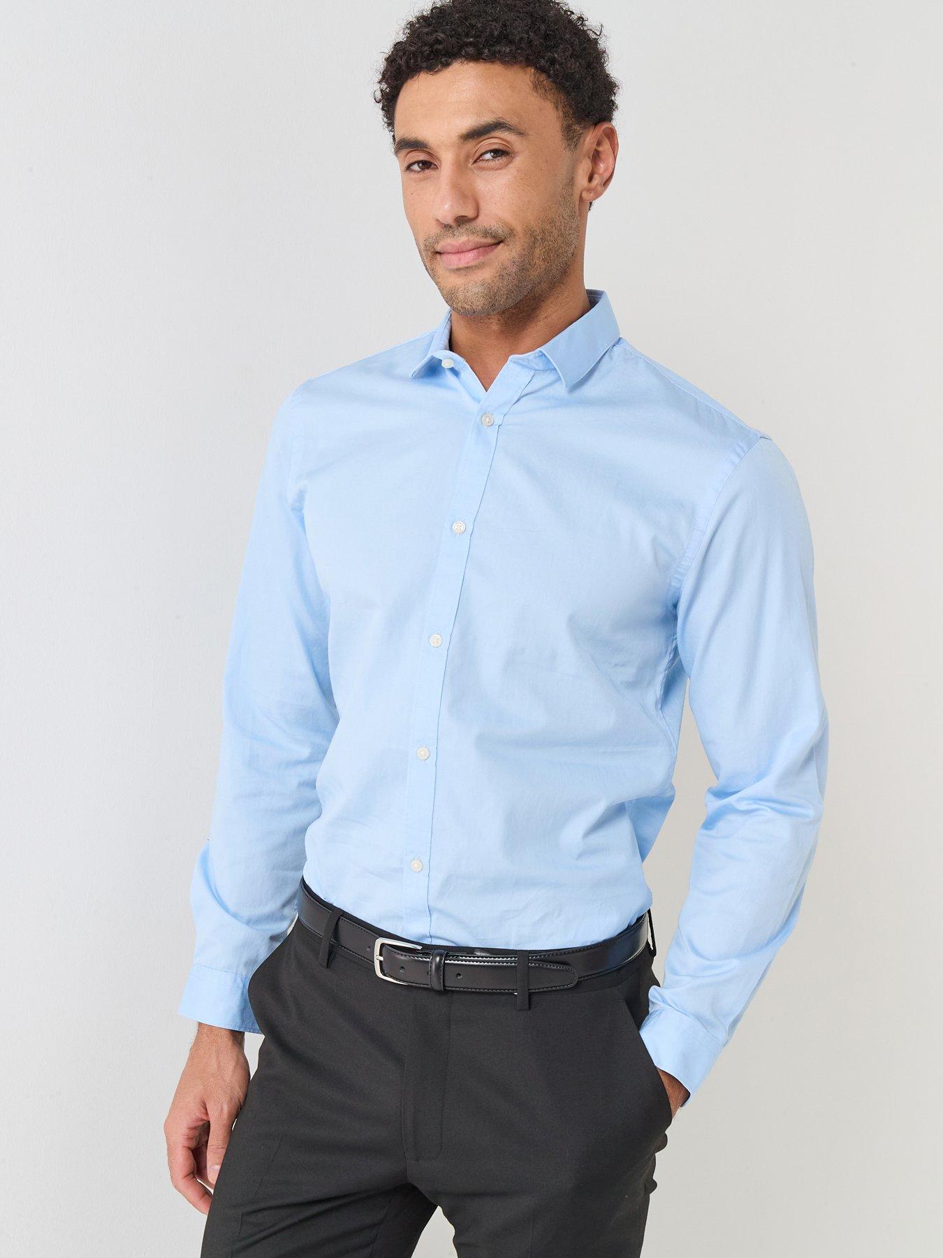Jack & Jones Premium Cardiff Long Sleeve Formal Shirt, Windsurfer, Size Xl, Men