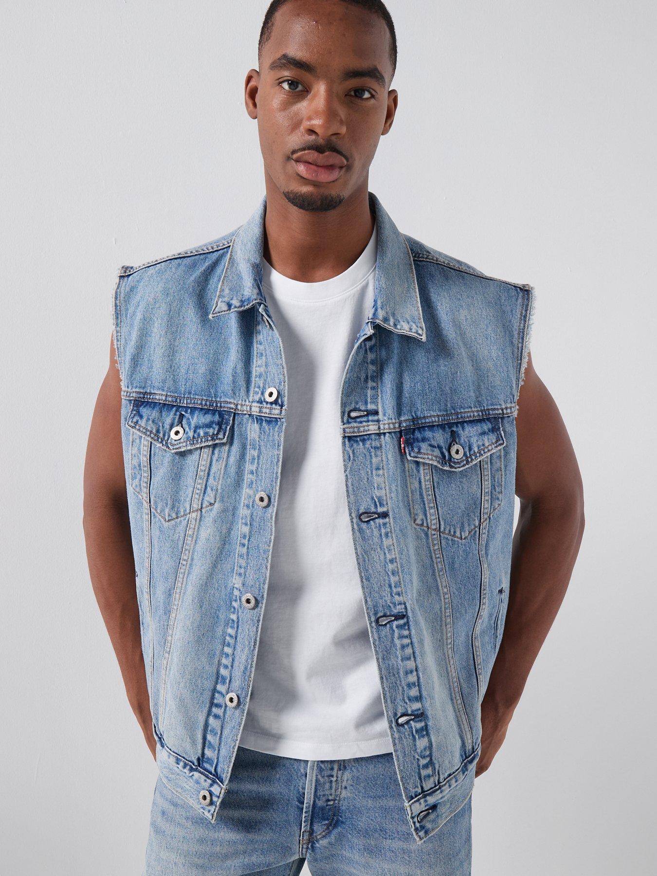 Levi's Relaxed Fit Denim Trucker Vest - Light Blue