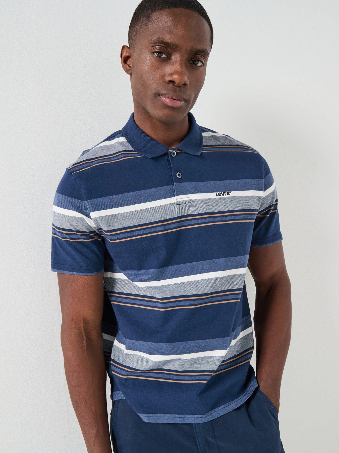 Levi's Authentic Striped Polo Shirt - Navy