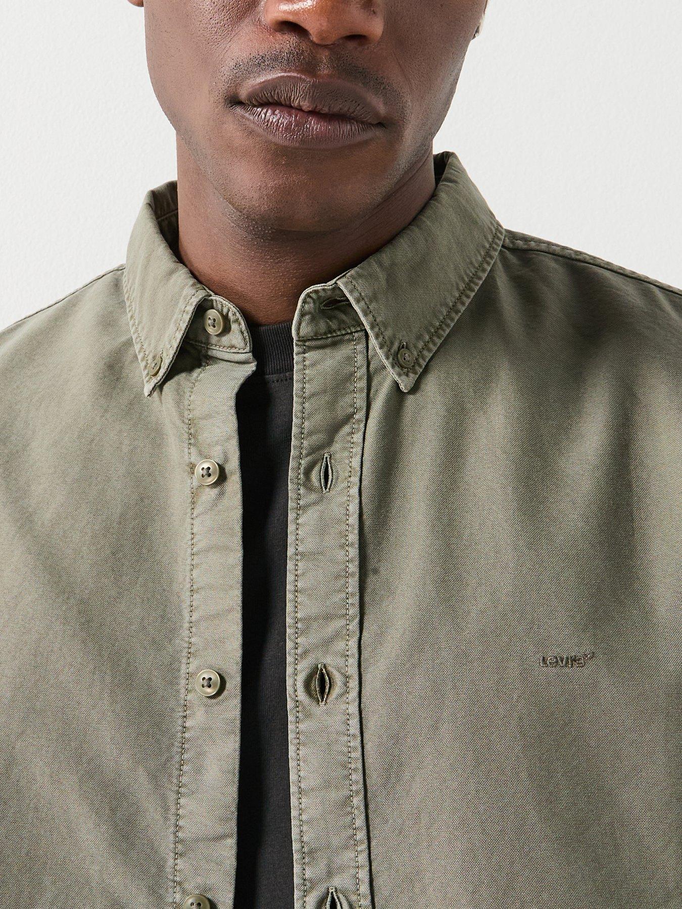 Image 4 of 6 of Levi's Authentic Long Sleeve Button Down Shirt - Khaki
