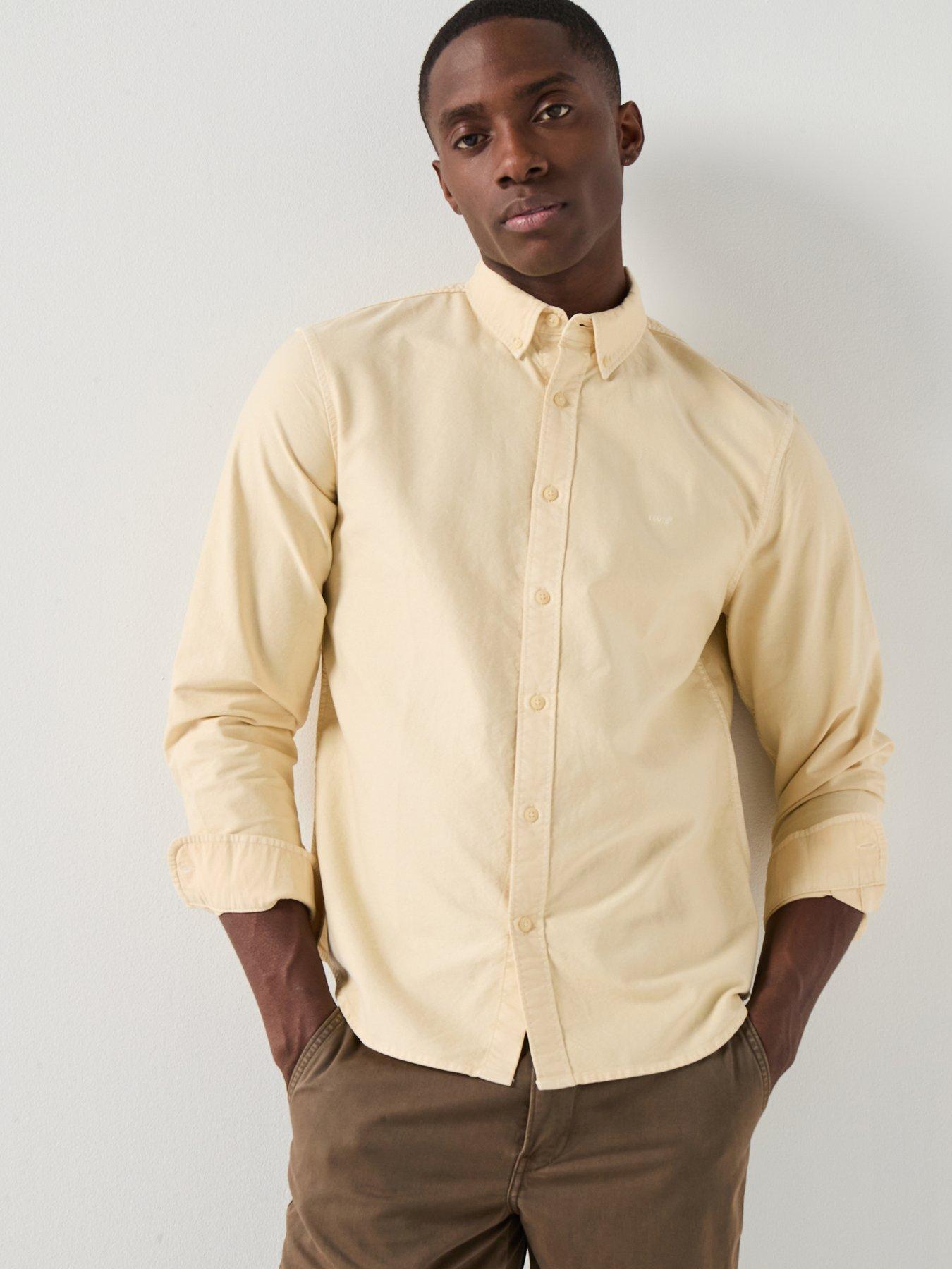 levis-authentic-button-down-long-sleeve-shirt-yellow